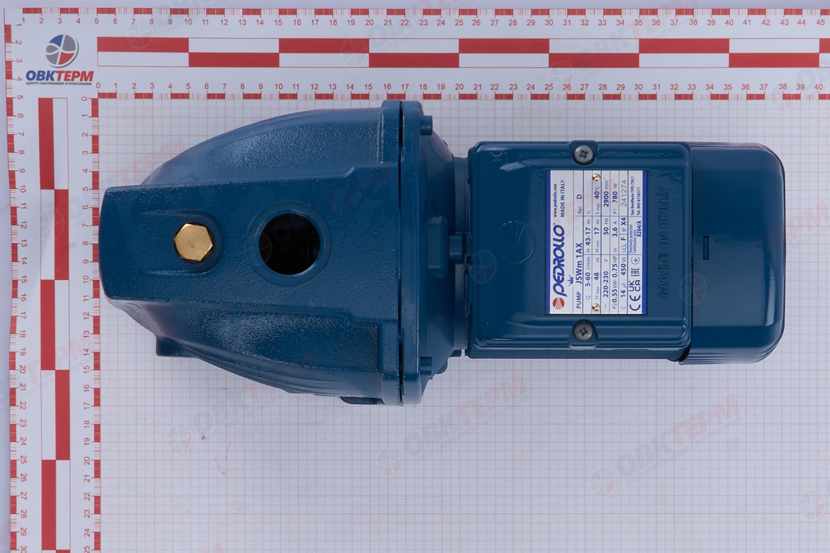 Насос центробежный  JSWm  1AX  Pedrollo  N   (0,55кВт/55л.м./48м.) - миниатюра №11