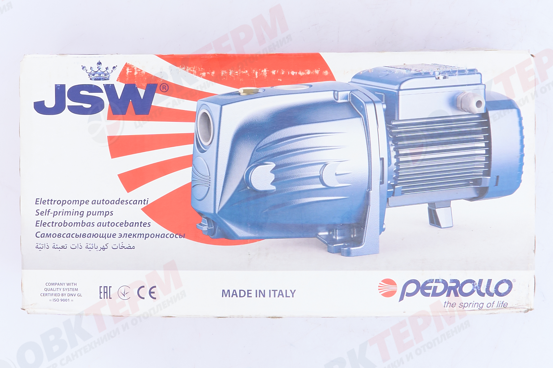 Насос центробежный  JSWm  1BX-N  Pedrollo    (0,5кВт/55л.м./37м.) - миниатюра №12