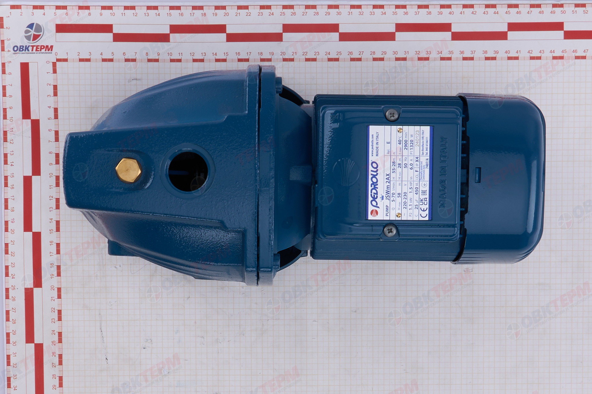 Насос центробежный  JSWm  2AX  Pedrollo    (1,1кВт/70л.м./58м.) - миниатюра №12