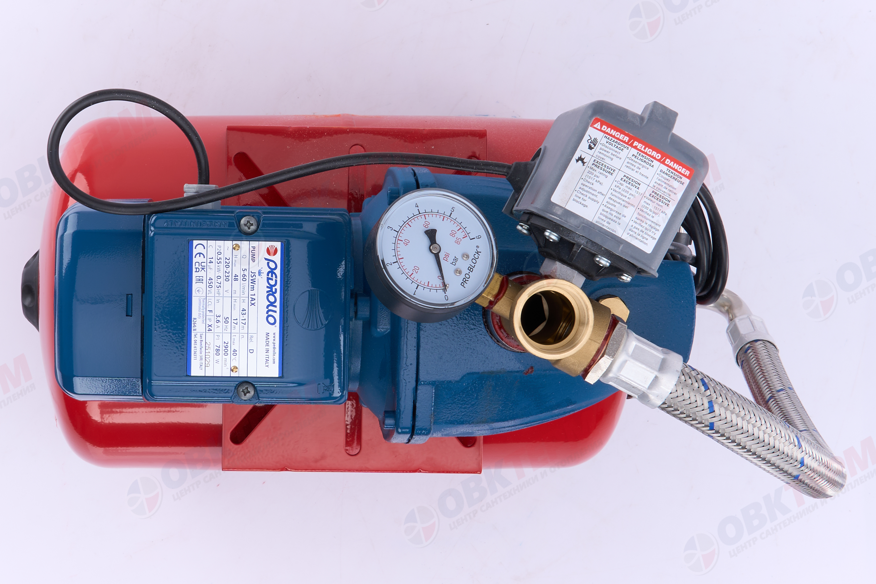 Станция насосная  HF JSWm    1AX/24 / 1AХ-CL24 Pedrollo   (0,55кВт/60л.м./48м.) - миниатюра №7