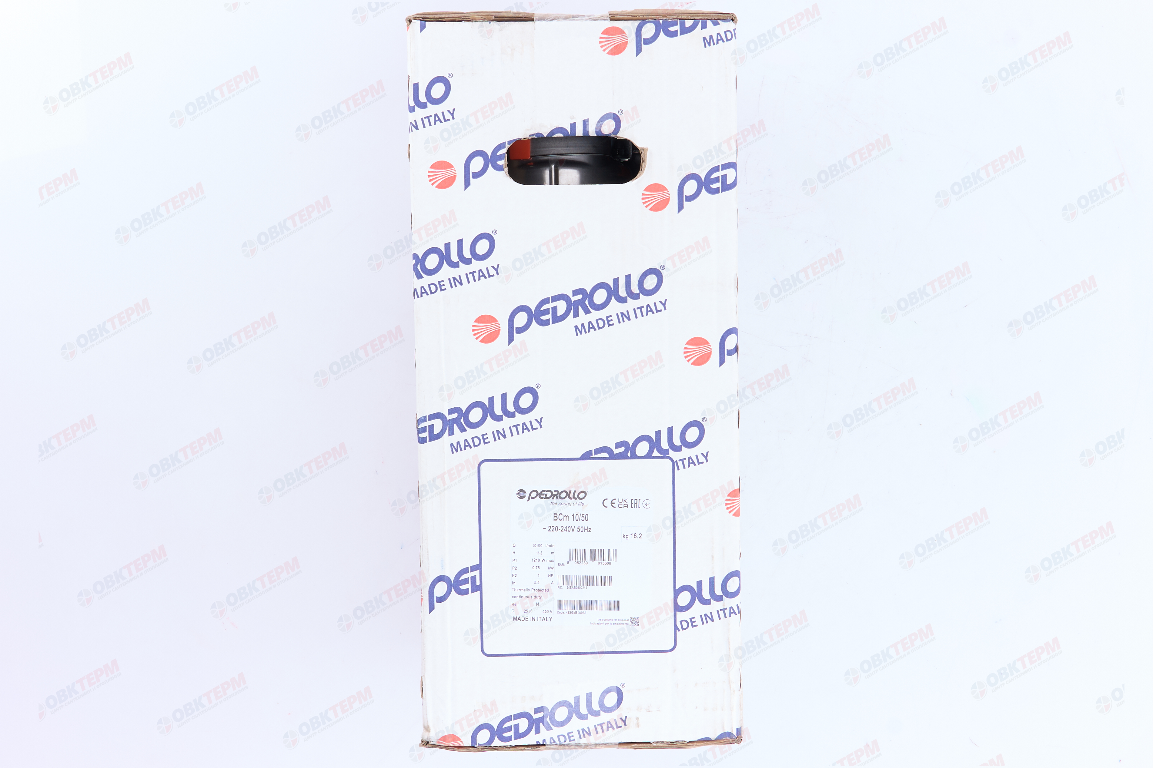 Насос фекальный  BCm 10/50 каб.  Pedrollo  (0,75кВт/600л.м./12м.) - миниатюра №6