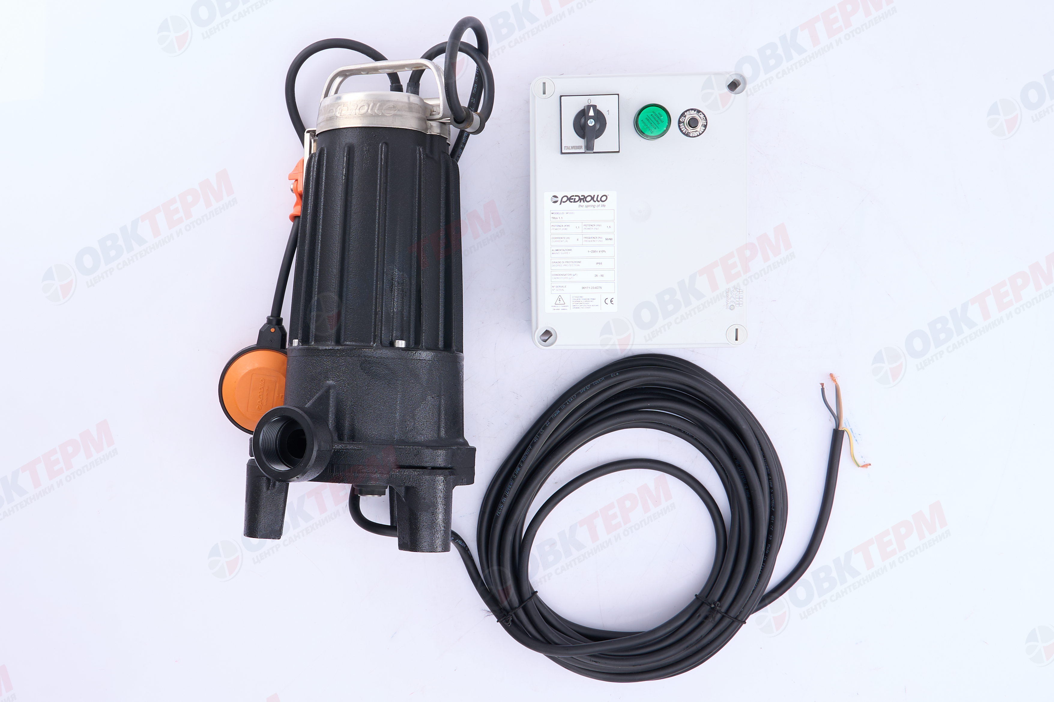 Насос фекальный  TRITUS TRm 0.75 Pedrollo   (0,75кВт/120л.м./16м.) - миниатюра №8