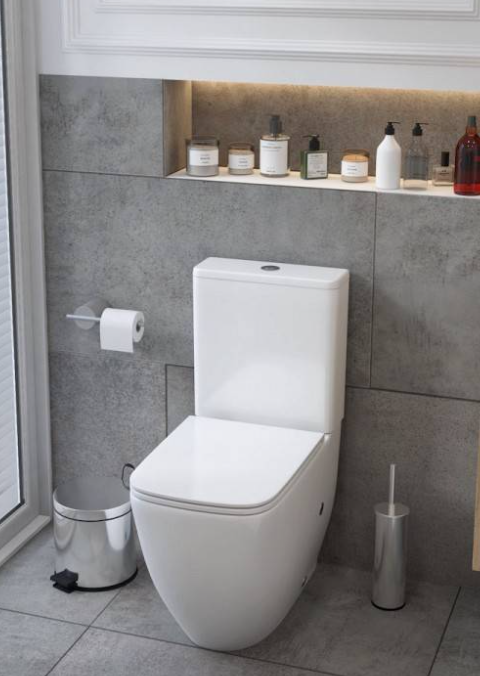 Унитаз - компакт Watersense Mandy Vortex, Торнадо, безободковый с быстросъемным сиденьем микролифт - Изображение №4