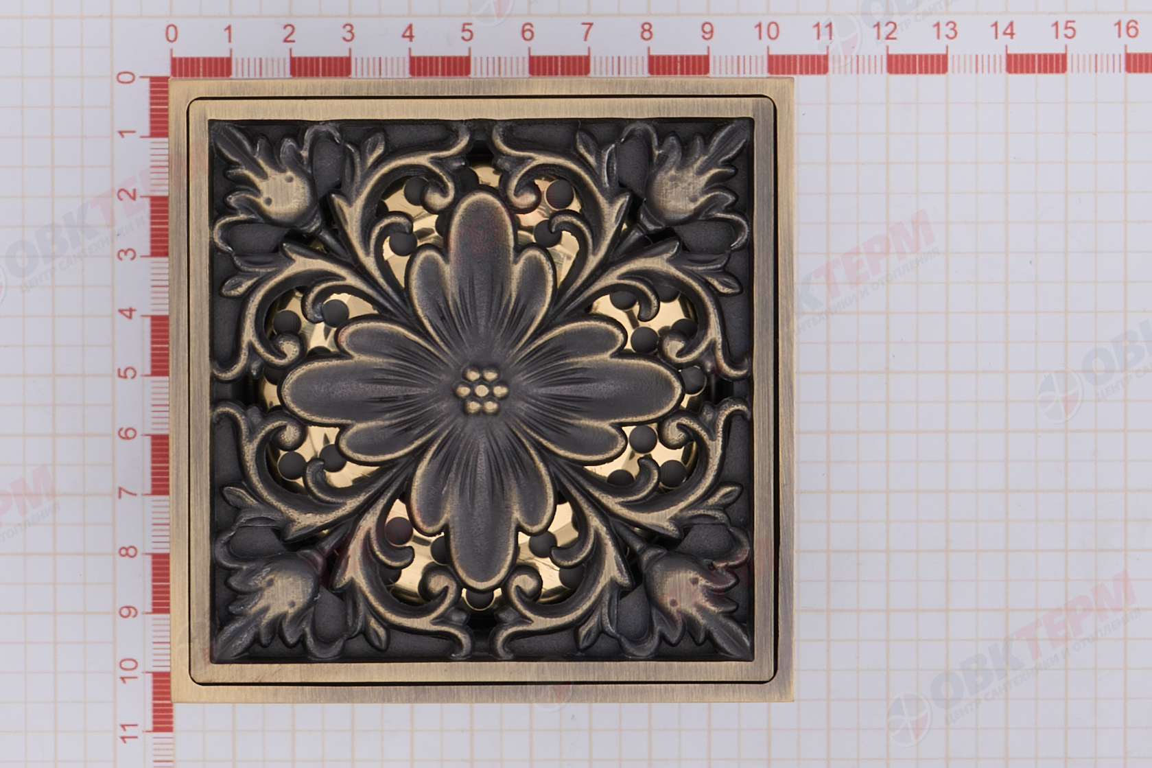 Душ  трап верт. бронза  "G81003-4" 10*10 GAPPO - миниатюра №10