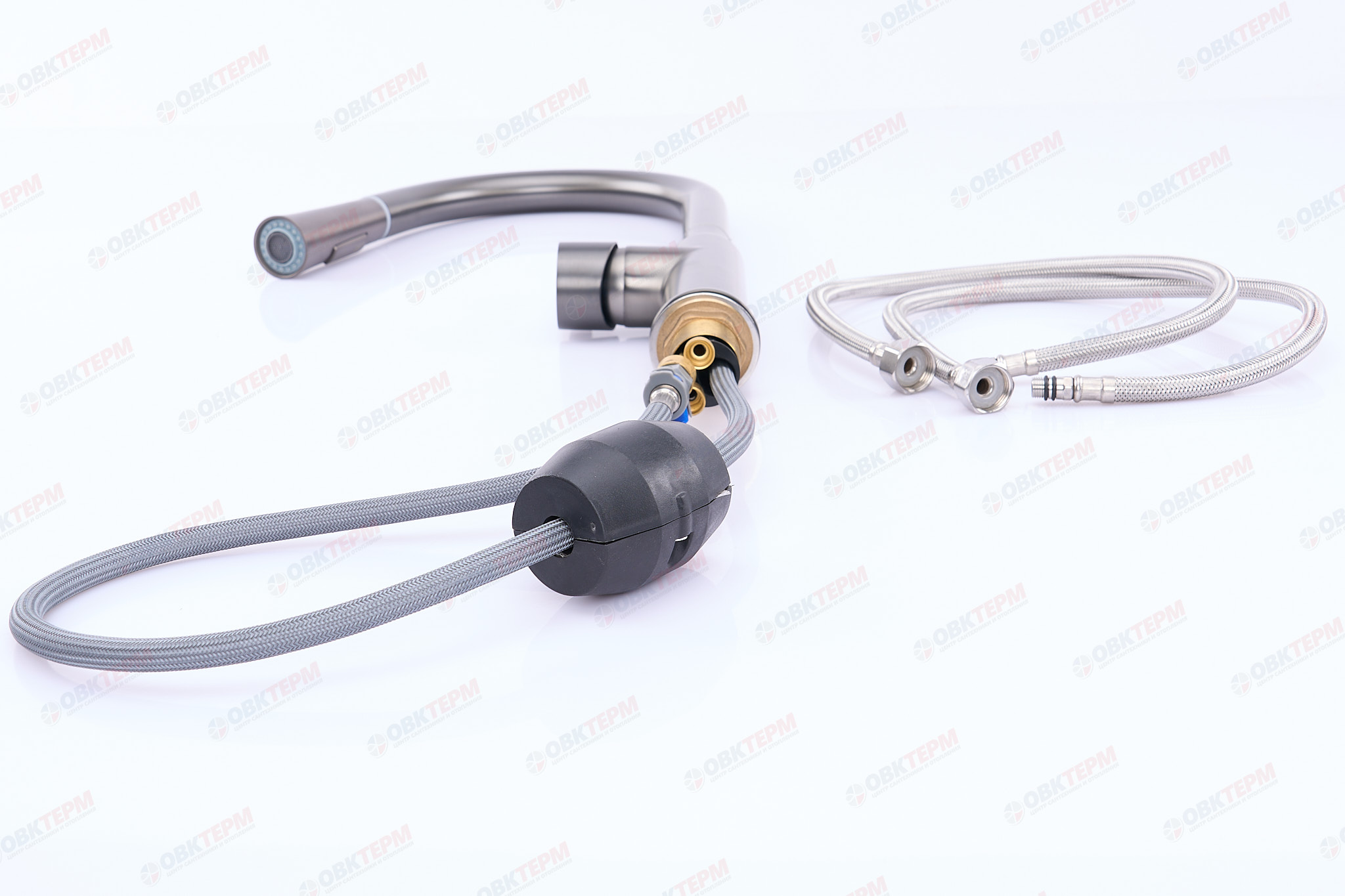 Смеситель д/кухни MIXXUS PREMIUM PULL 014 GRAPHITE Ø35 (8 шт/ящ) - миниатюра №3