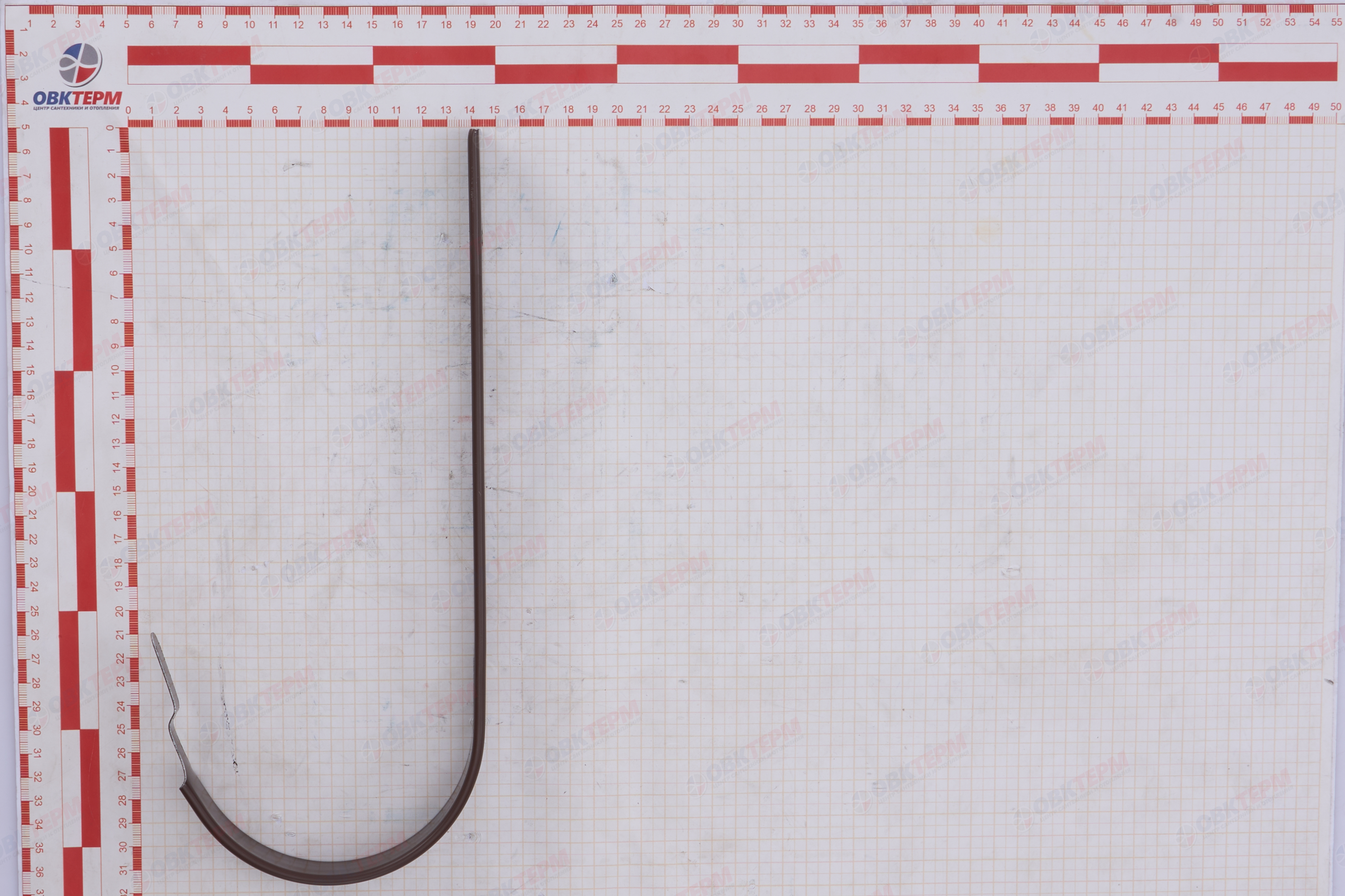 Кронштейн желоба Классика ПВХ Grand Line 120 МЕТАЛЛ шоколадный (RAL 8017) (уп. 60шт) - миниатюра №7