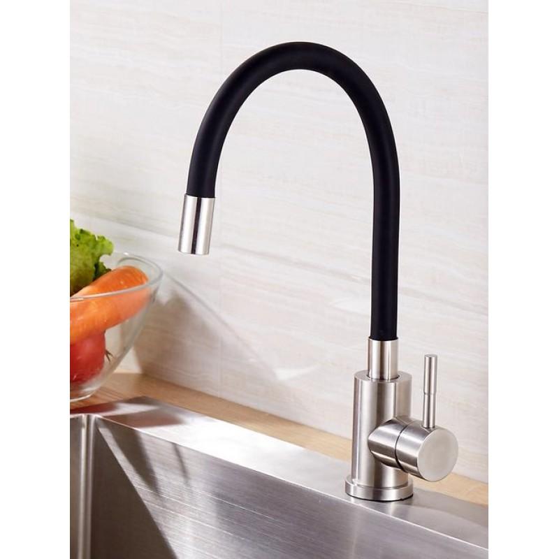 Смеситель д/кухни нерж/сталь ZERIX SUS-011 REFLECTOR (ЧЕРНЫЙ) 10 шт/ящ - миниатюра №2