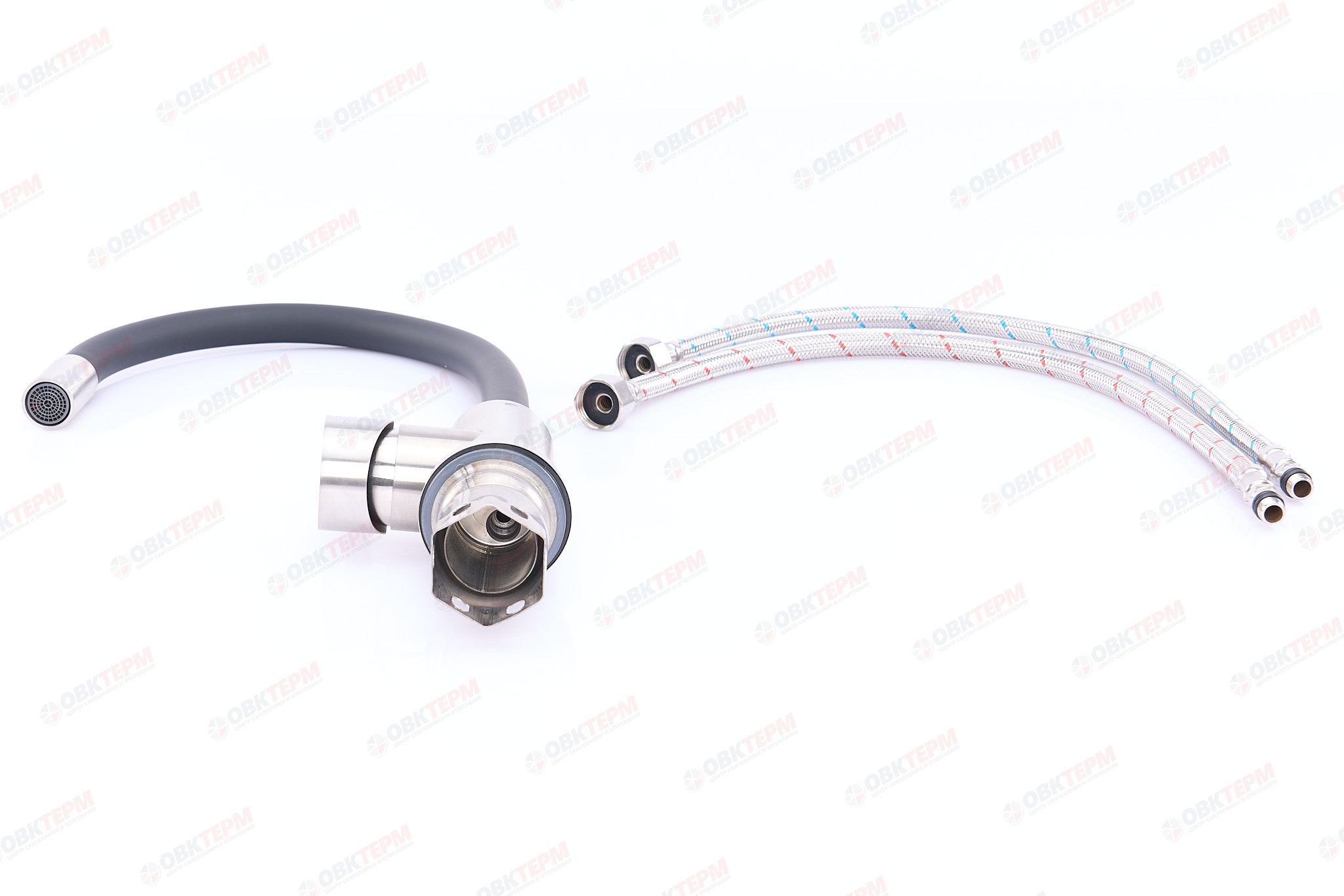 Смеситель д/кухни нерж/сталь ZERIX SUS-011 REFLECTOR (ЧЕРНЫЙ) 10 шт/ящ - миниатюра №5