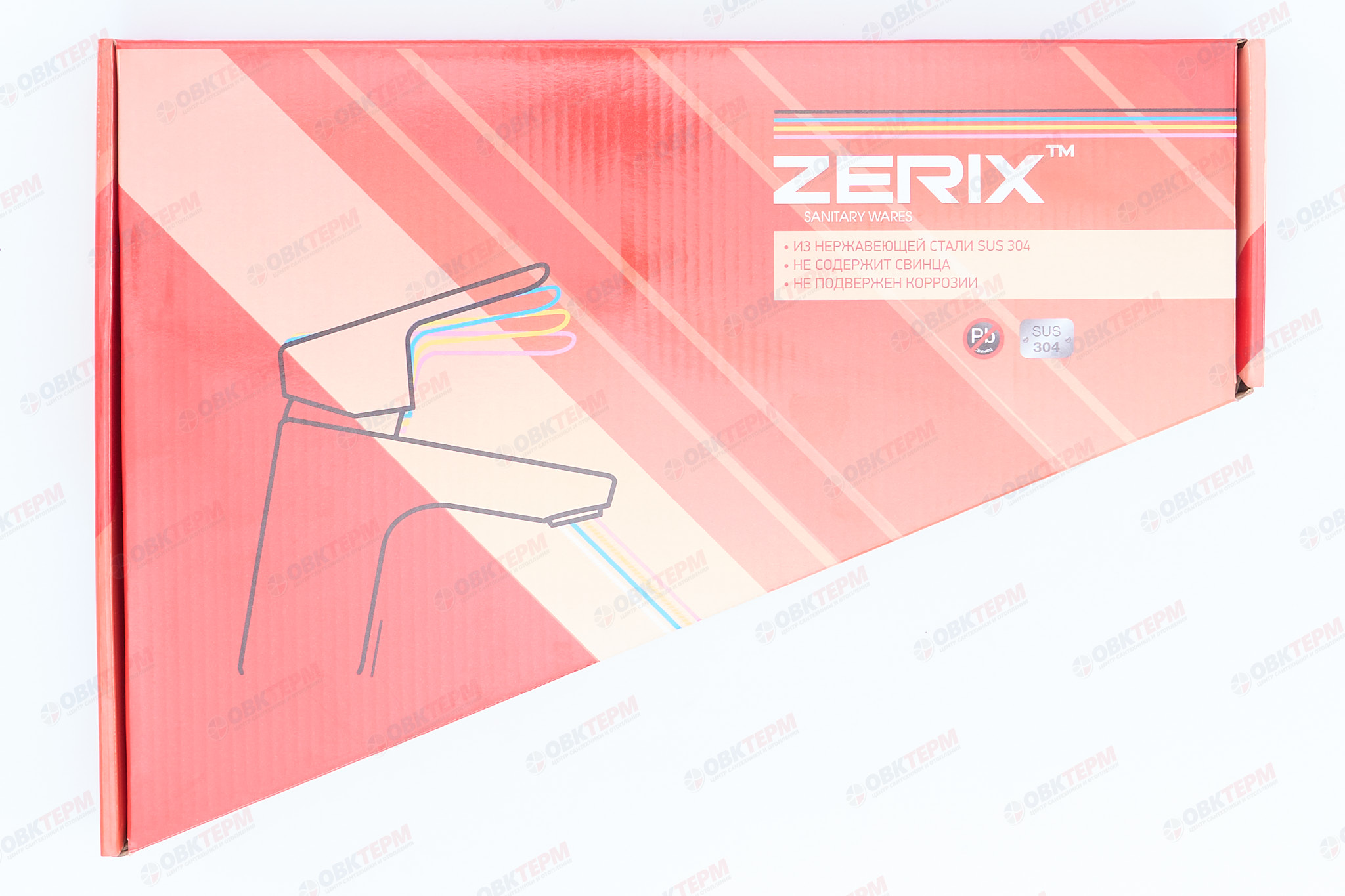 Смеситель д/кухни нерж/сталь ZERIX SUS-011 REFLECTOR (ЧЕРНЫЙ) 10 шт/ящ - миниатюра №7