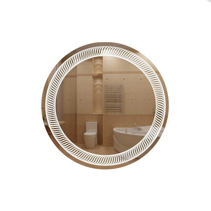 Зеркало  600  круглое с LED подсветкой 6500К 9,6 Вт/м с сенсор. выкл. КЗСК - изображение №1