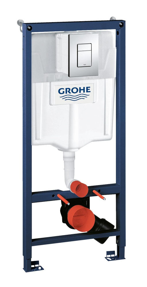 Инсталляц. сист д/унитаза GROHE Rapid 3в1 (квадратная пневмо кнопка) - Изображение №1