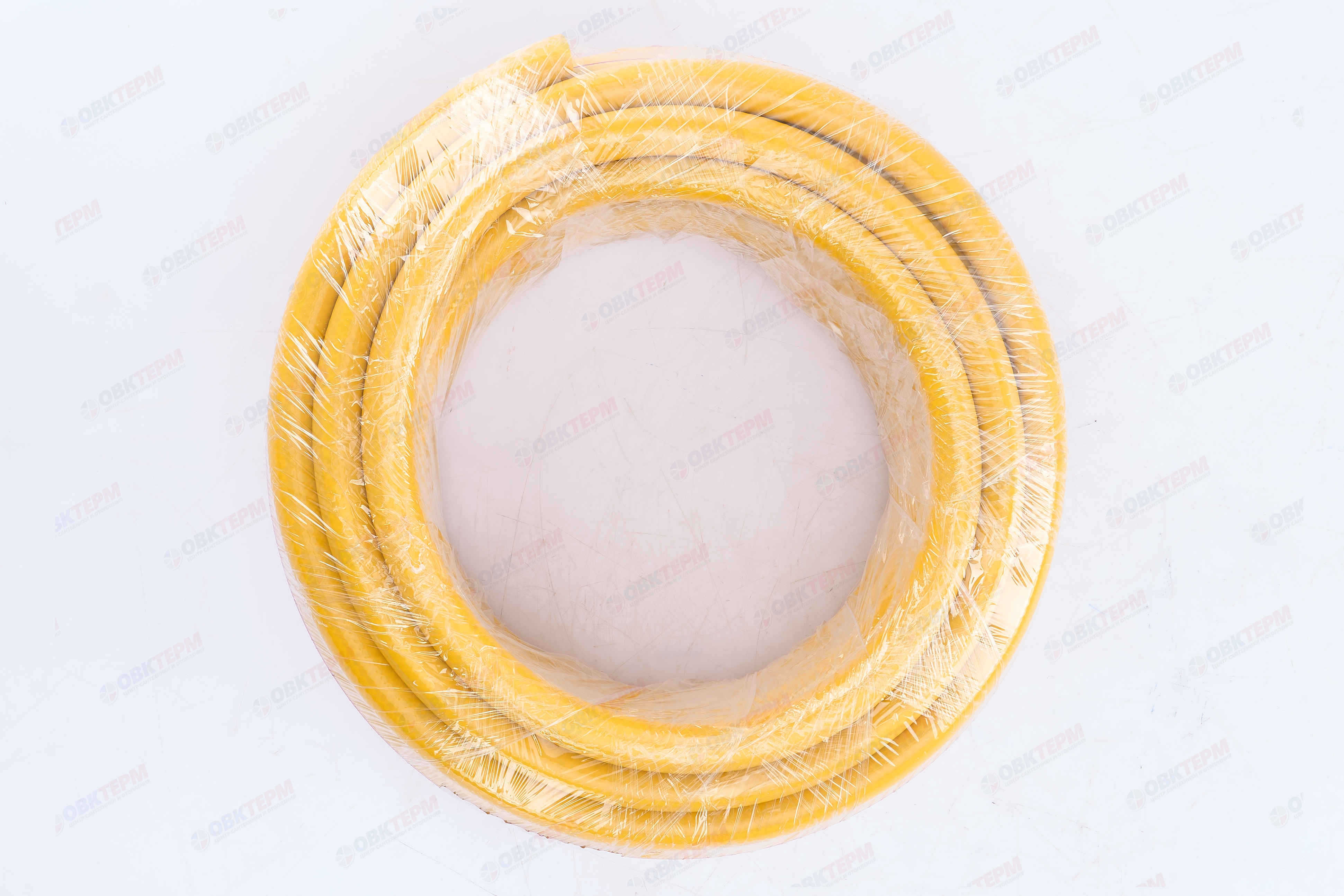 Шланг поливочный ПВХ "CRAB" Радуга 1"(желт. с красной полосой) армированный 3-х слойный (Бухта 15м) - Изображение №5