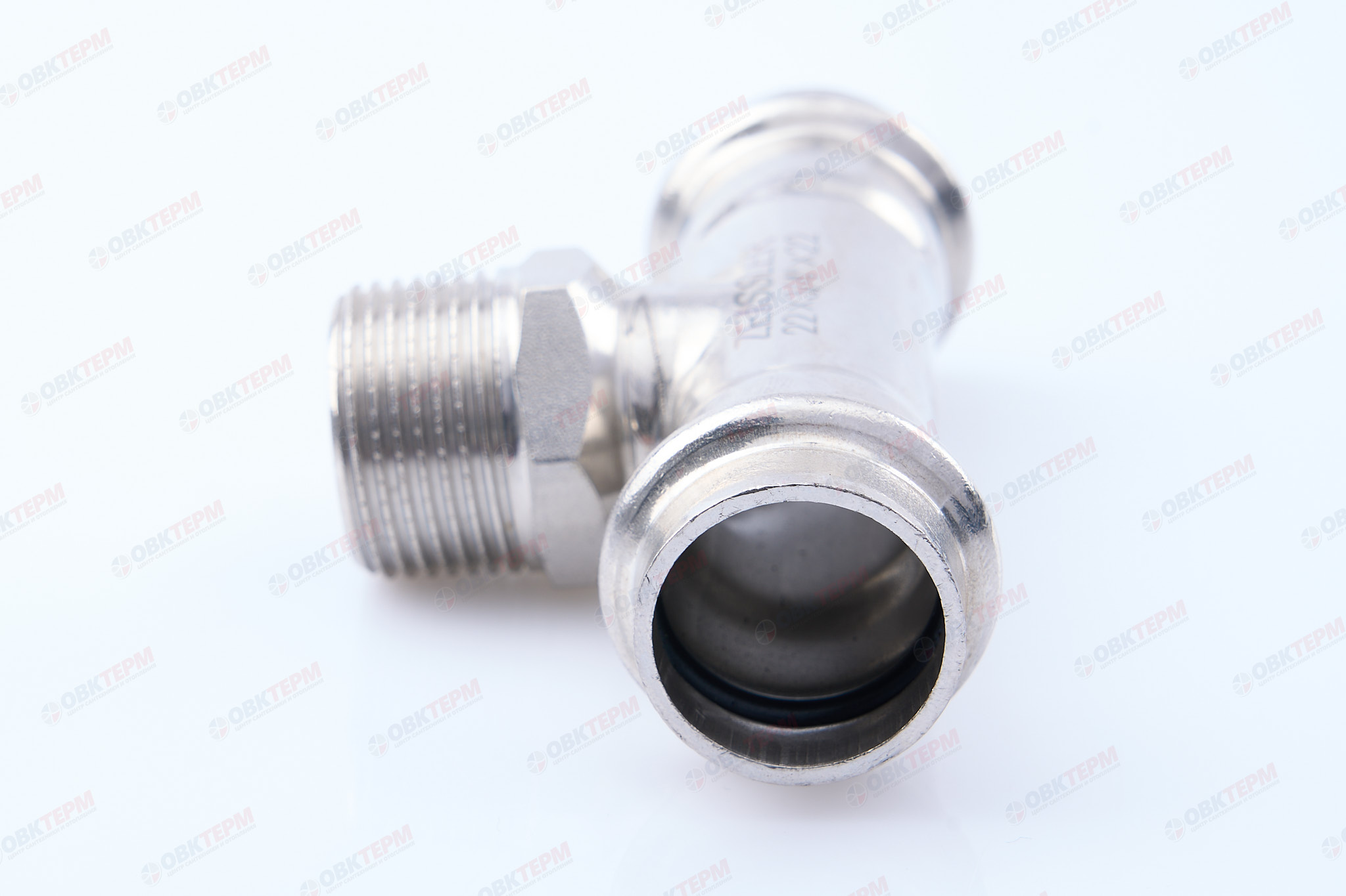 Тройник пресс из нерж.ст. 22  х 3/4"Н  х 22  TIM  (40/5) - Изображение №3