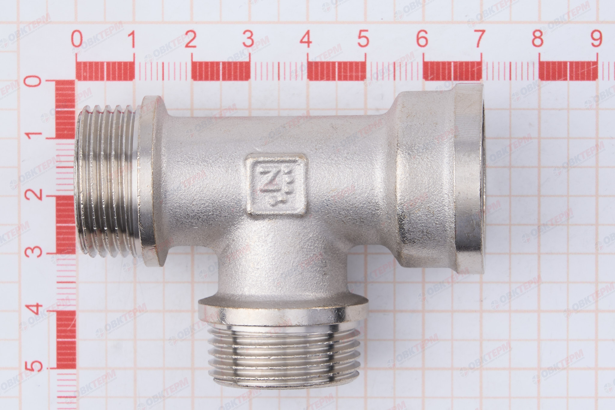 Тройник    3/4" внн  Никель ZEISSLER                 (40/5) - Изображение №5