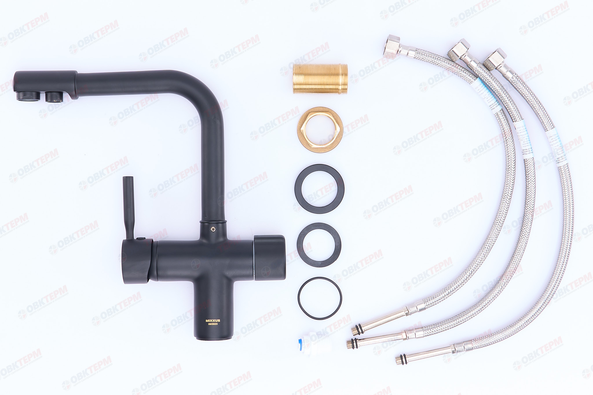 Смеситель д/кухни под ФИЛЬТР MIXXUS PREMIUM HANS 021  BLACK Ø35  (8 шт/ящ) - миниатюра №5