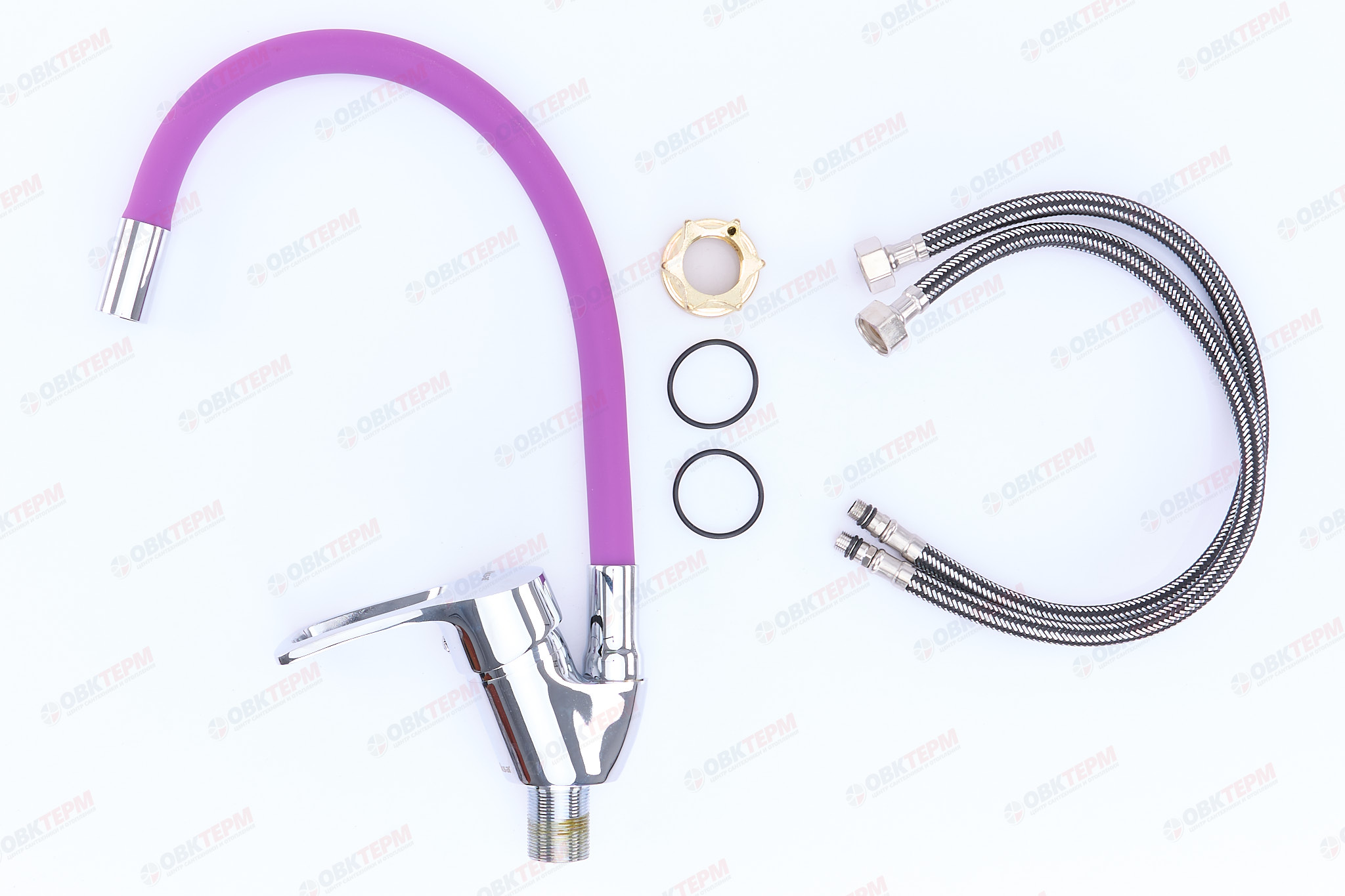 Смеситель д/кухни AKSA FAM-04-01-REFL.PURPLE Ø40 (10 шт/ящ) - Изображение №3