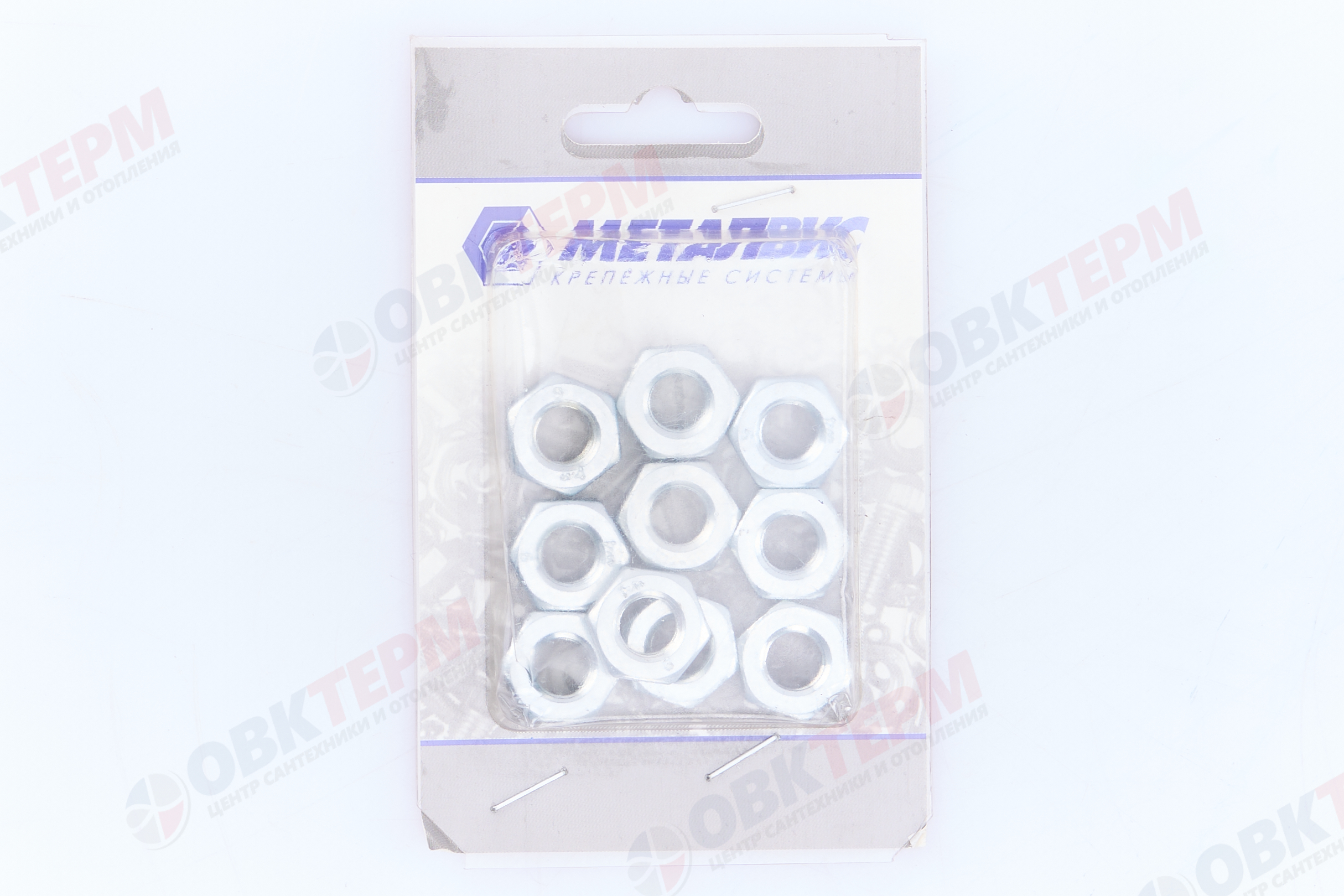 Гайка шестигранная М10.0 кл.пр. 6 цб, (уп. 10шт.) Металвис - Изображение №3