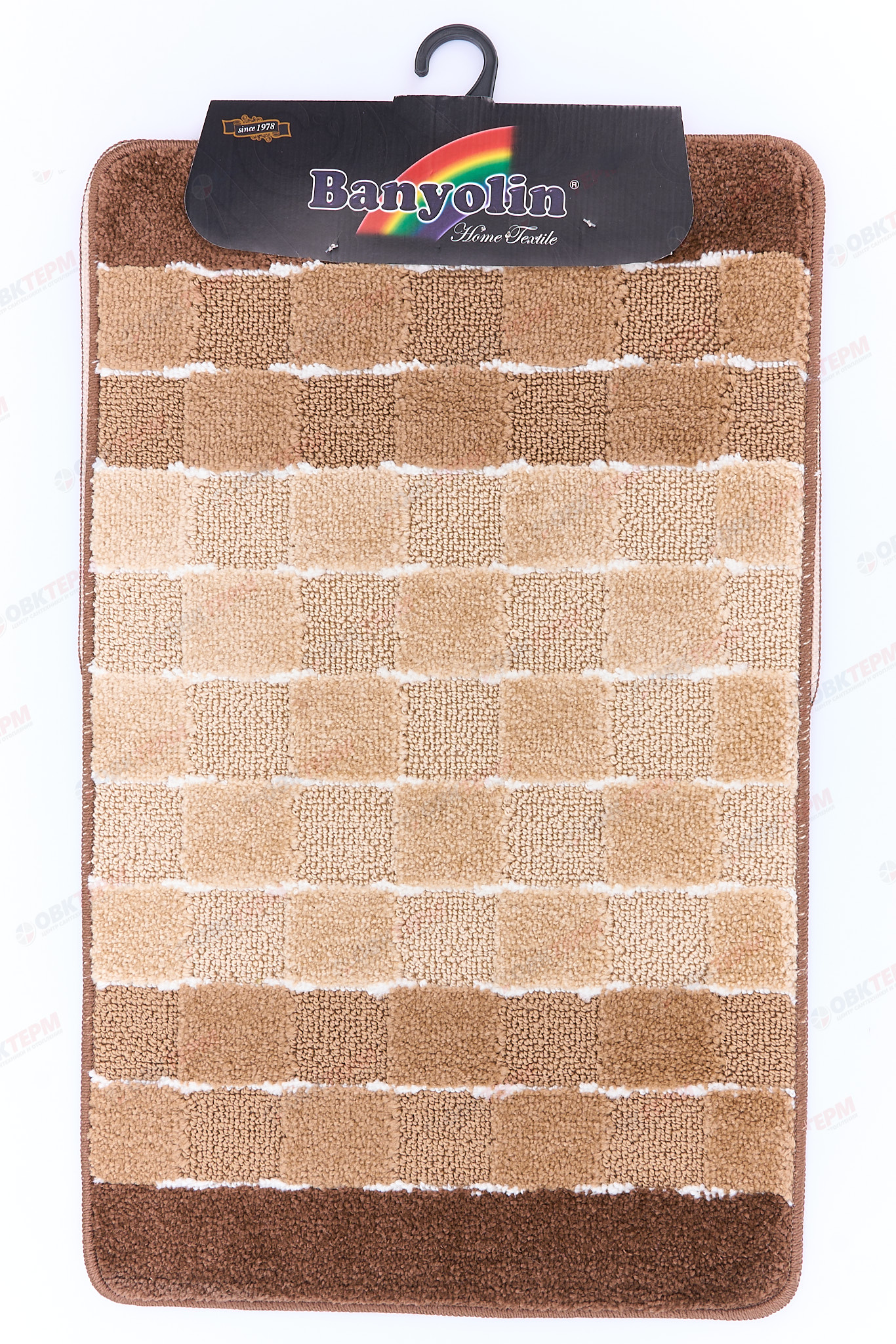 Комплект ковриков для в/к BANYOLIN SILVER 500х800/500х400мм 11мм (коричневый) - Изображение №2