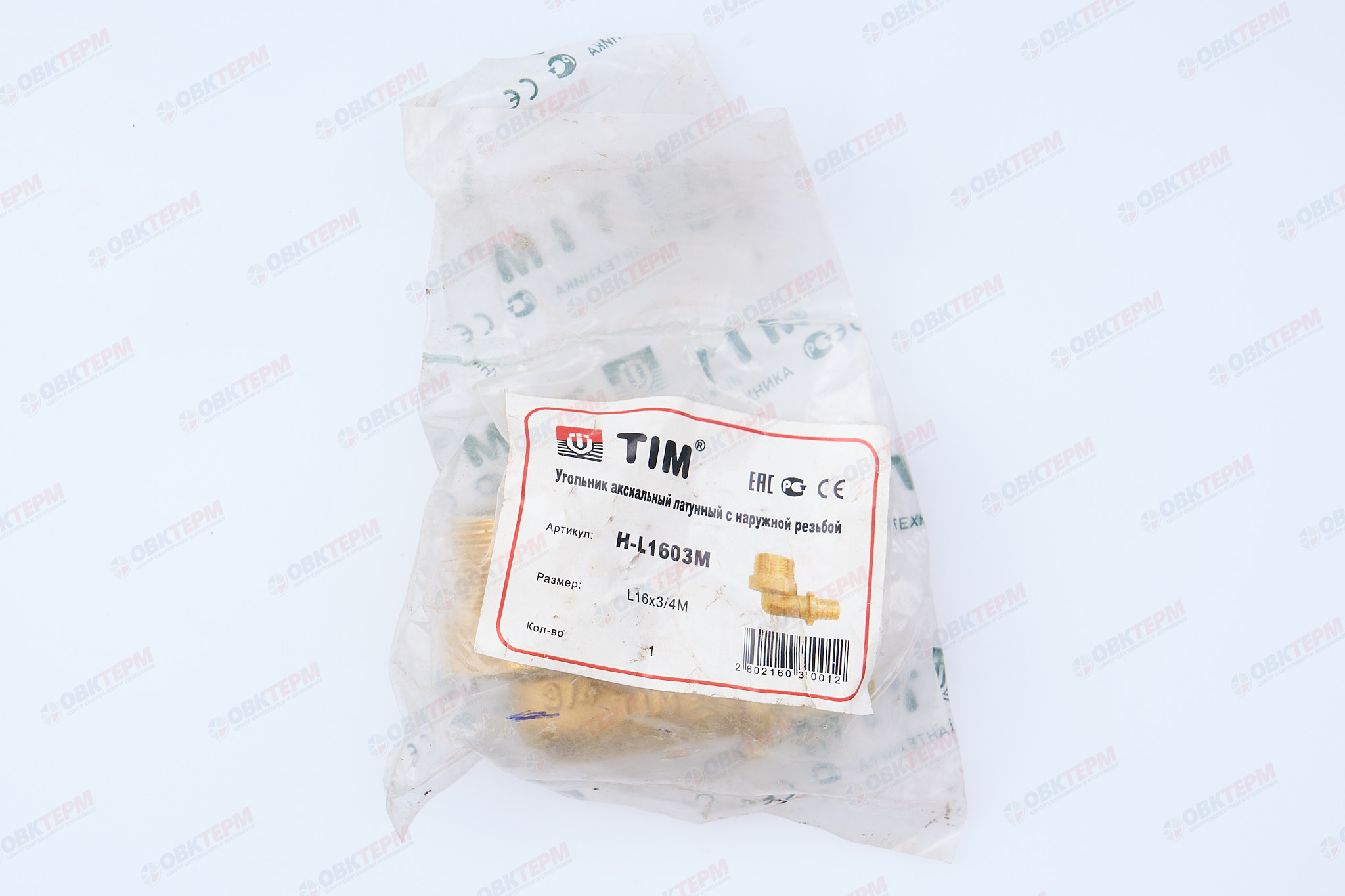 Угол  аксиальный  16-2,2  х 3/4"н   TIM   (160/20шт) - Изображение №2