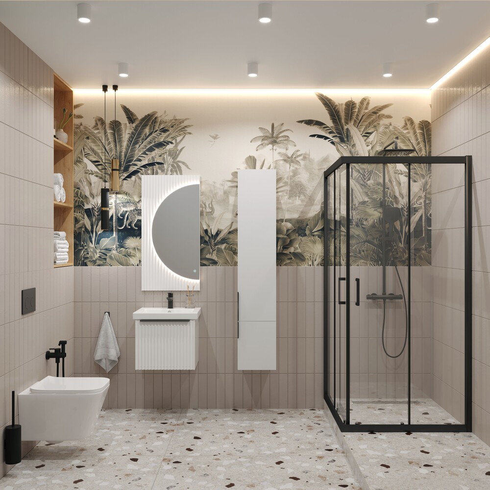 Шкаф-пенал подвесной 30 "Tai" EvaGold белый - Изображение №1