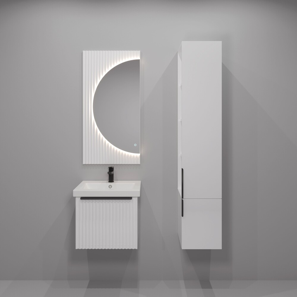 Шкаф-пенал подвесной 30 "Tai" EvaGold белый - миниатюра №7