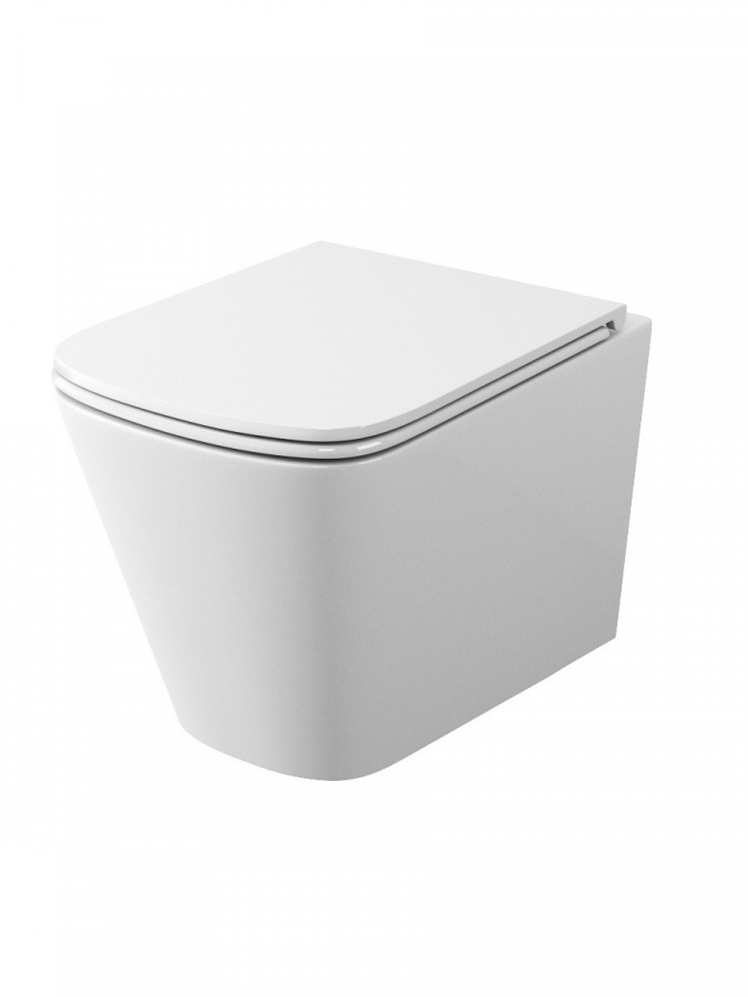 Унитаз подвесной Teymi Helmi Pro Vortex безободковый, сиденье микролифтм T40310 - Изображение №1