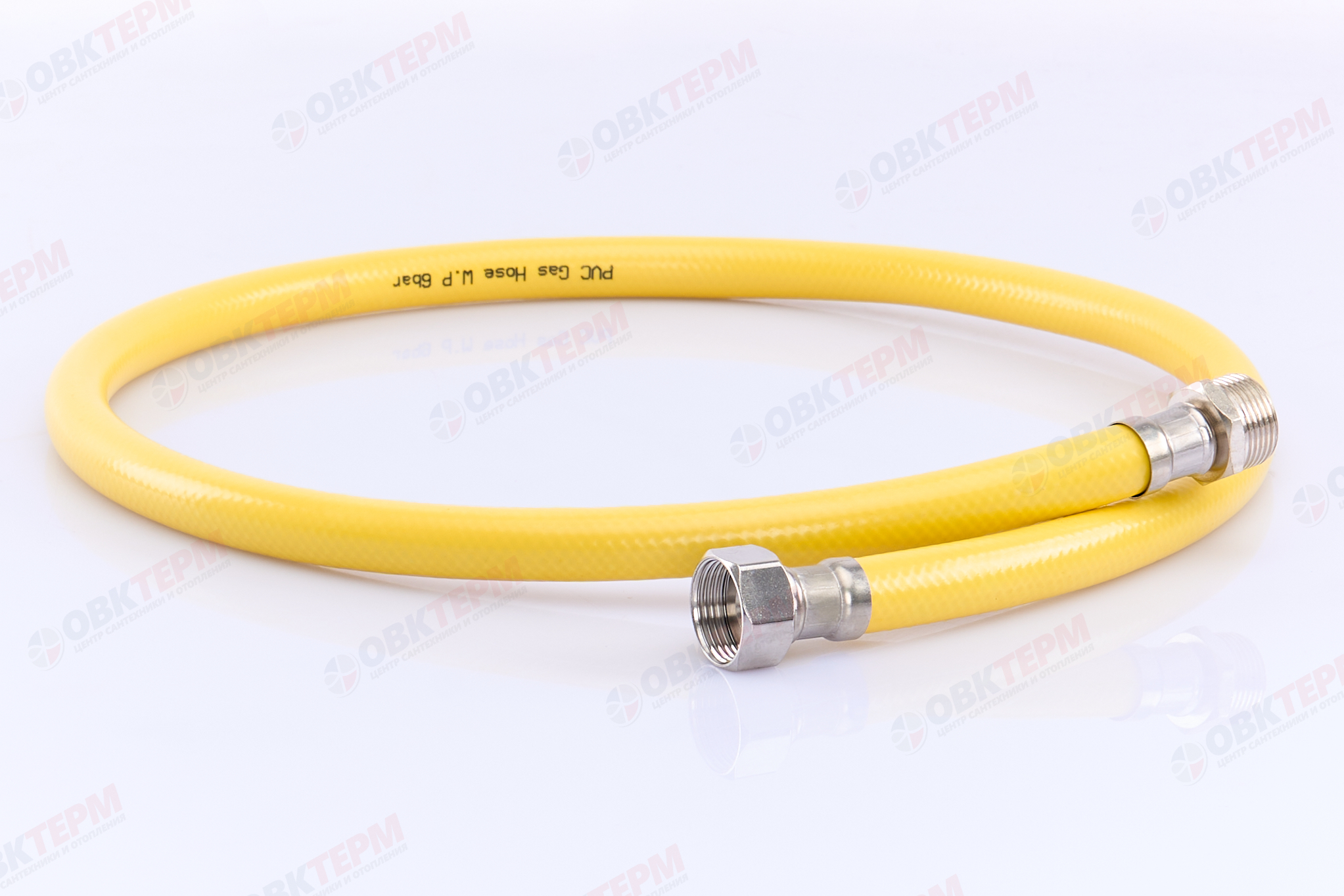 Шланг ЖЕЛТЫЙ газовый   3/4  ГШ     100 см              "OVERCON"      (40) - миниатюра №2