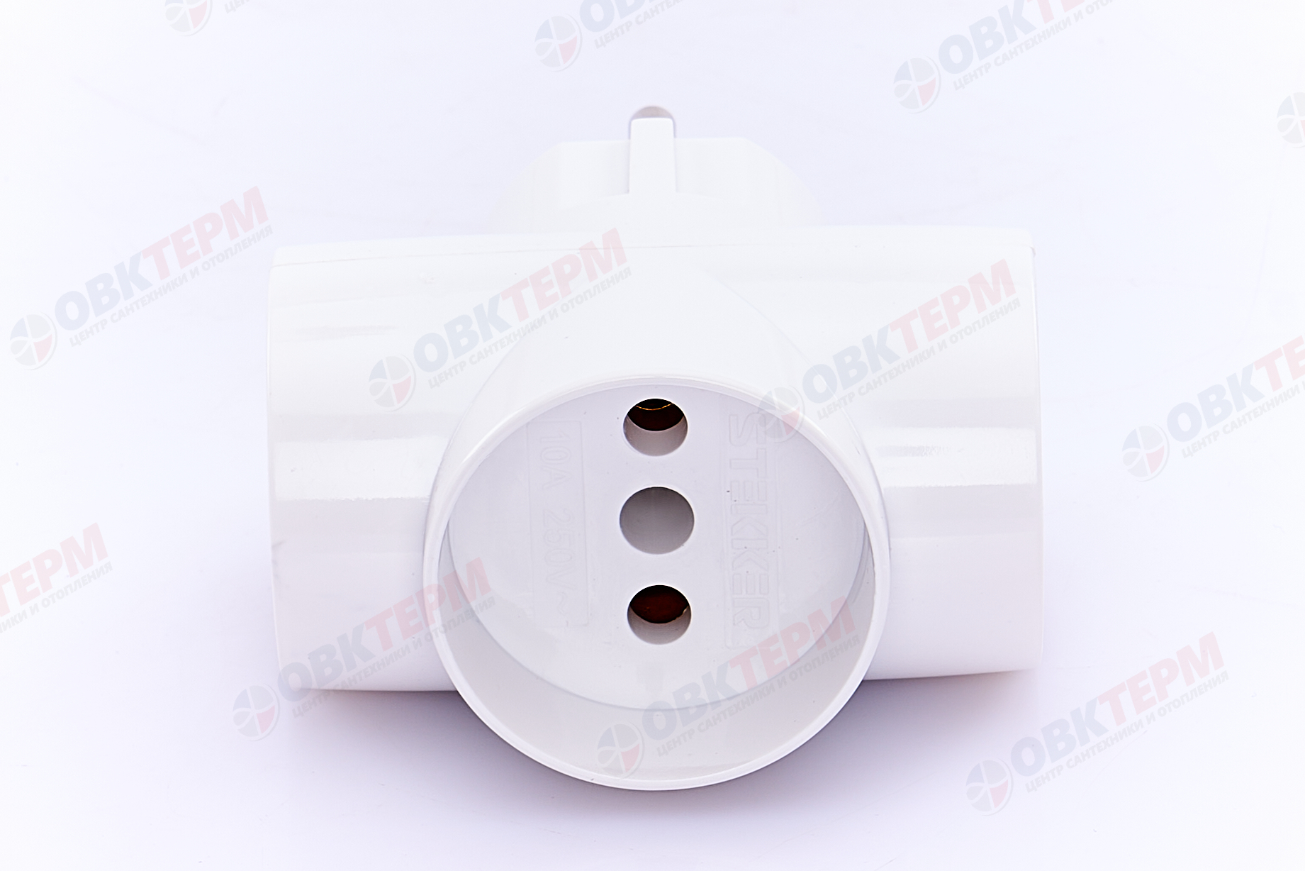 Разветвитель сетевой 3-местный б/з, STEKKER ADP10-15-20, белый - миниатюра №7