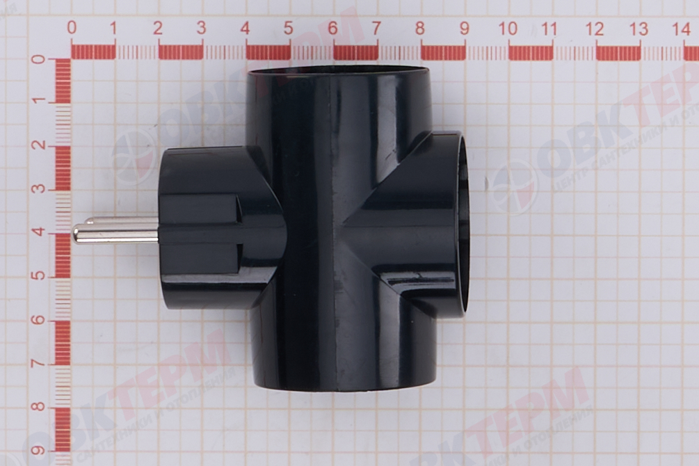 Разветвитель сетевой 3-местный б/з, ADP10-15-20, черный - миниатюра №9