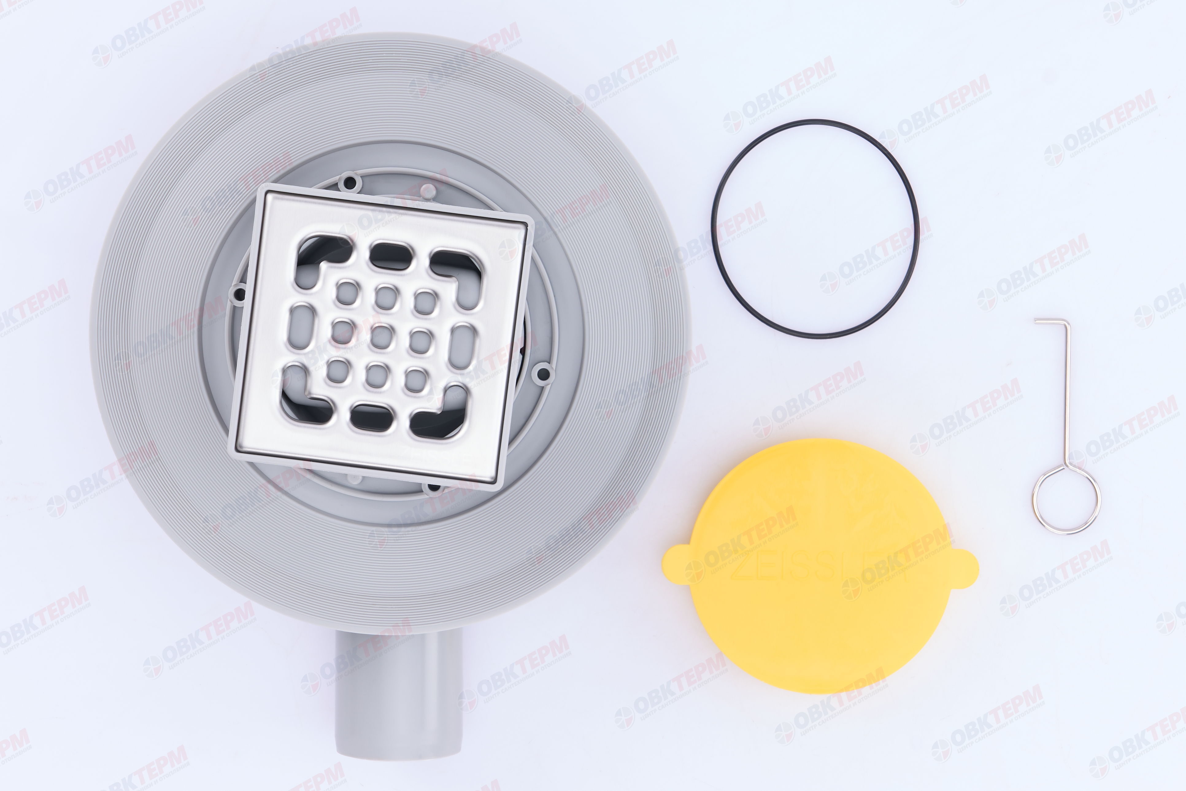 Трап 50 горизонтальный  10*10 с сухим затвором  ZEISSLER (1/4 шт/уп) - Изображение №3