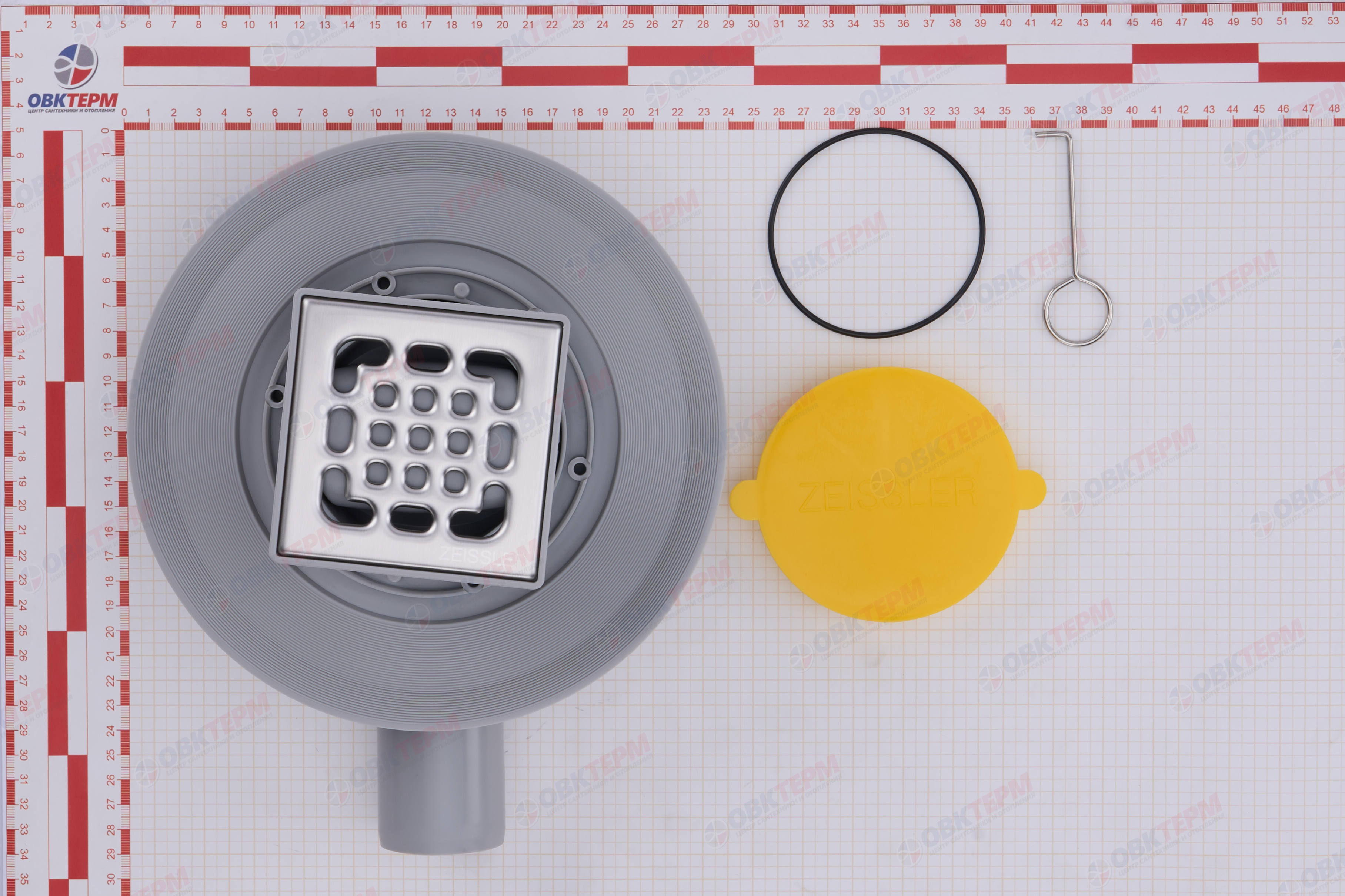 Трап 50 горизонтальный  10*10 с сухим затвором  ZEISSLER (1/4 шт/уп) - Изображение №4