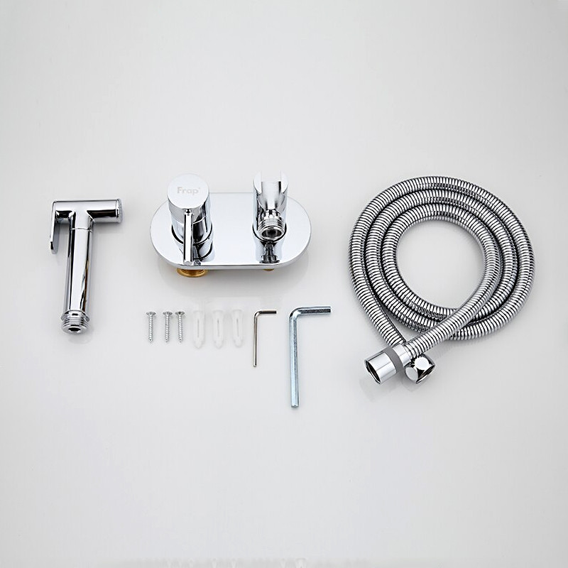 Смеситель с гигиеническим душем FRAP F7505 латунь /хром - миниатюра №4