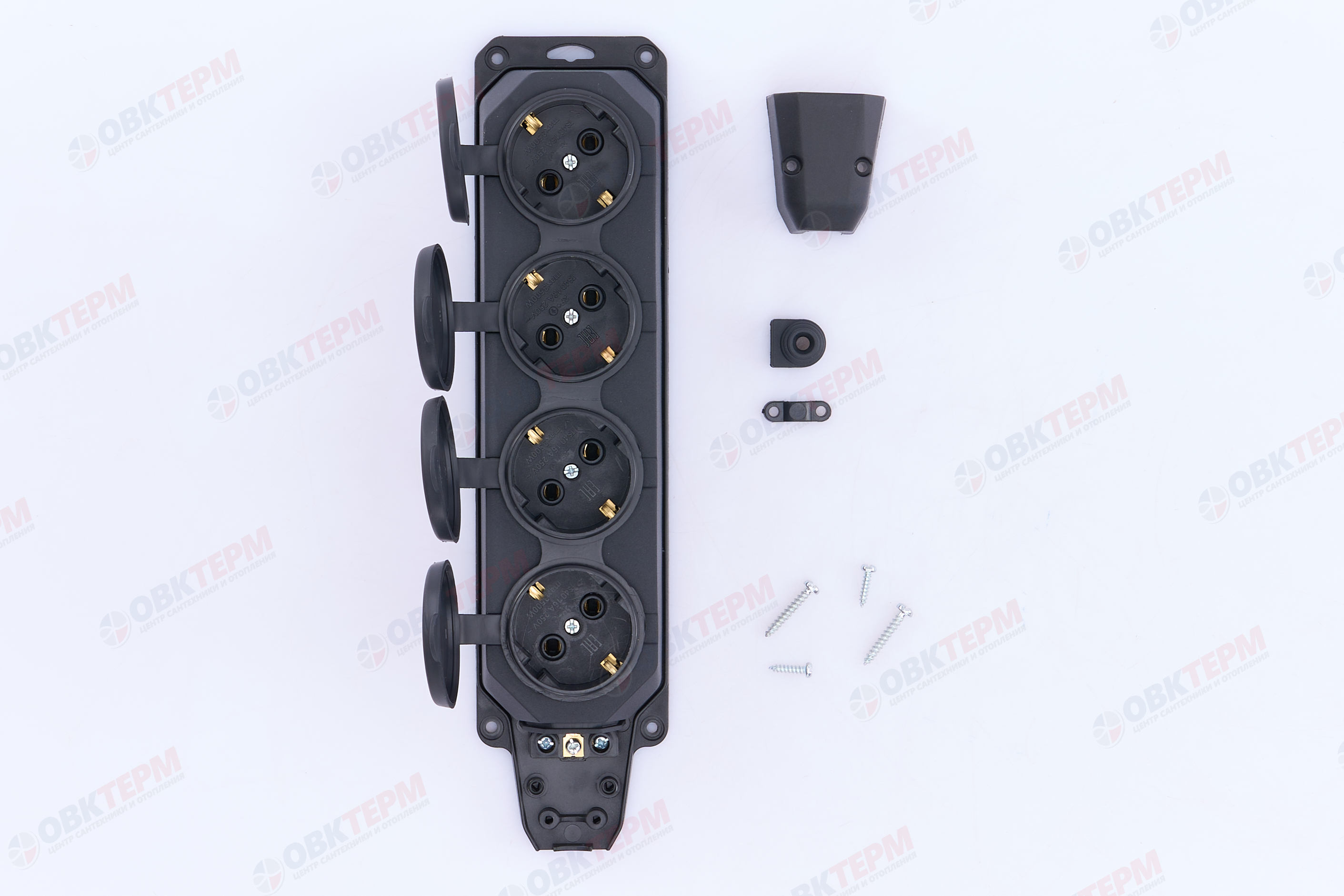 Колодка удлинителя 4-м 16А с заземл. каучук TOKOV ELECTRIC TKE-C05-KK4-Z - Изображение №5