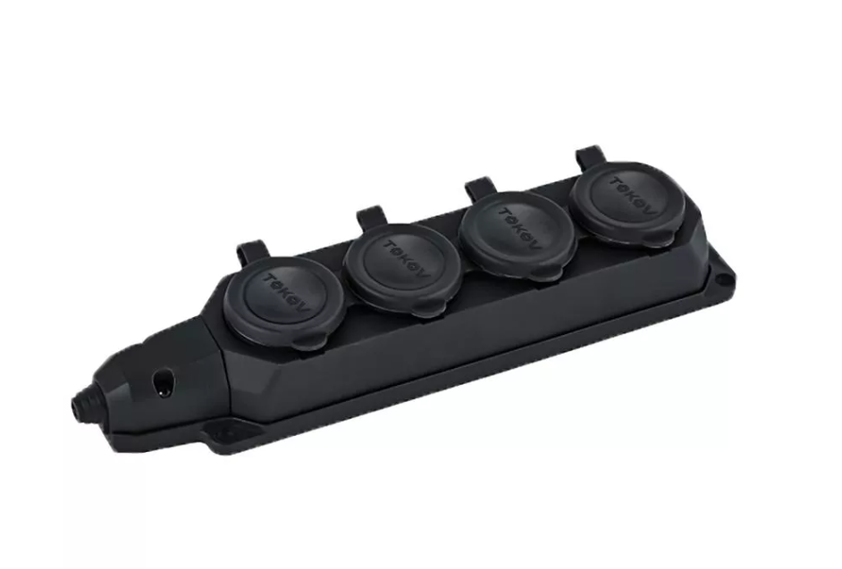 Колодка удлинителя 4-м 16А с заземл. каучук TOKOV ELECTRIC TKE-C05-KK4-Z - Изображение №2