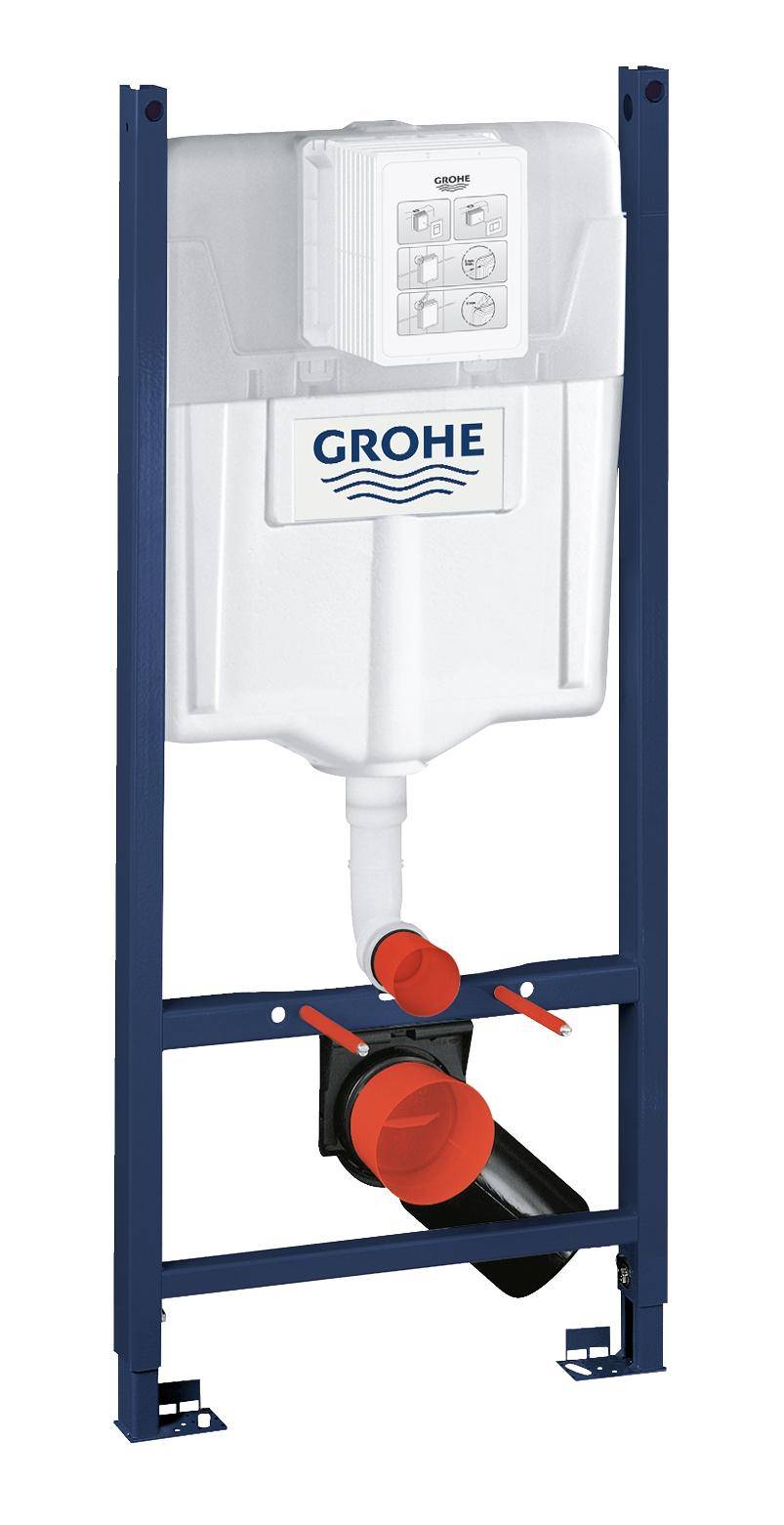 Инсталляц. сист д/унитаза GROHE Rapid SL 3в1 (квадратная белая кнопка) - Изображение №1