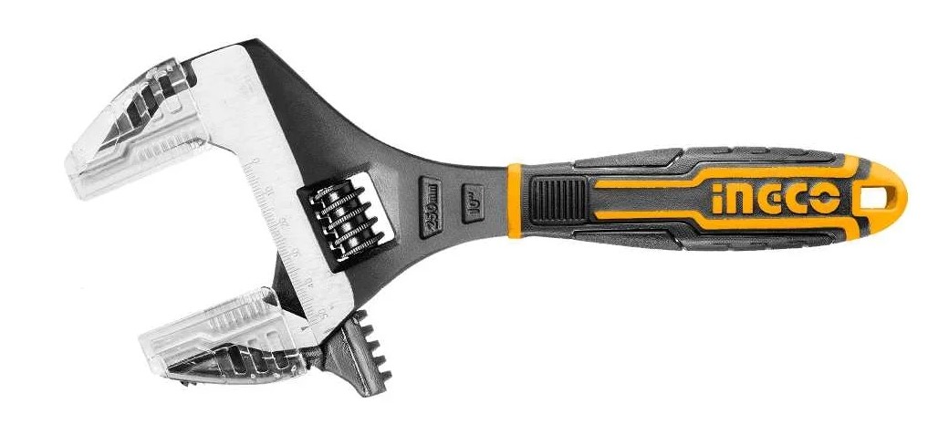 Ключ разводной 250 мм (0-52 мм) с двухкомпонентной ручкой INGCO - Изображение №1