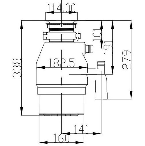 Измельчитель пищевых отходов MIXXUS GD-04-1 \ 750Вт, индукционный двигатель (1 шт/ящ) - миниатюра №3