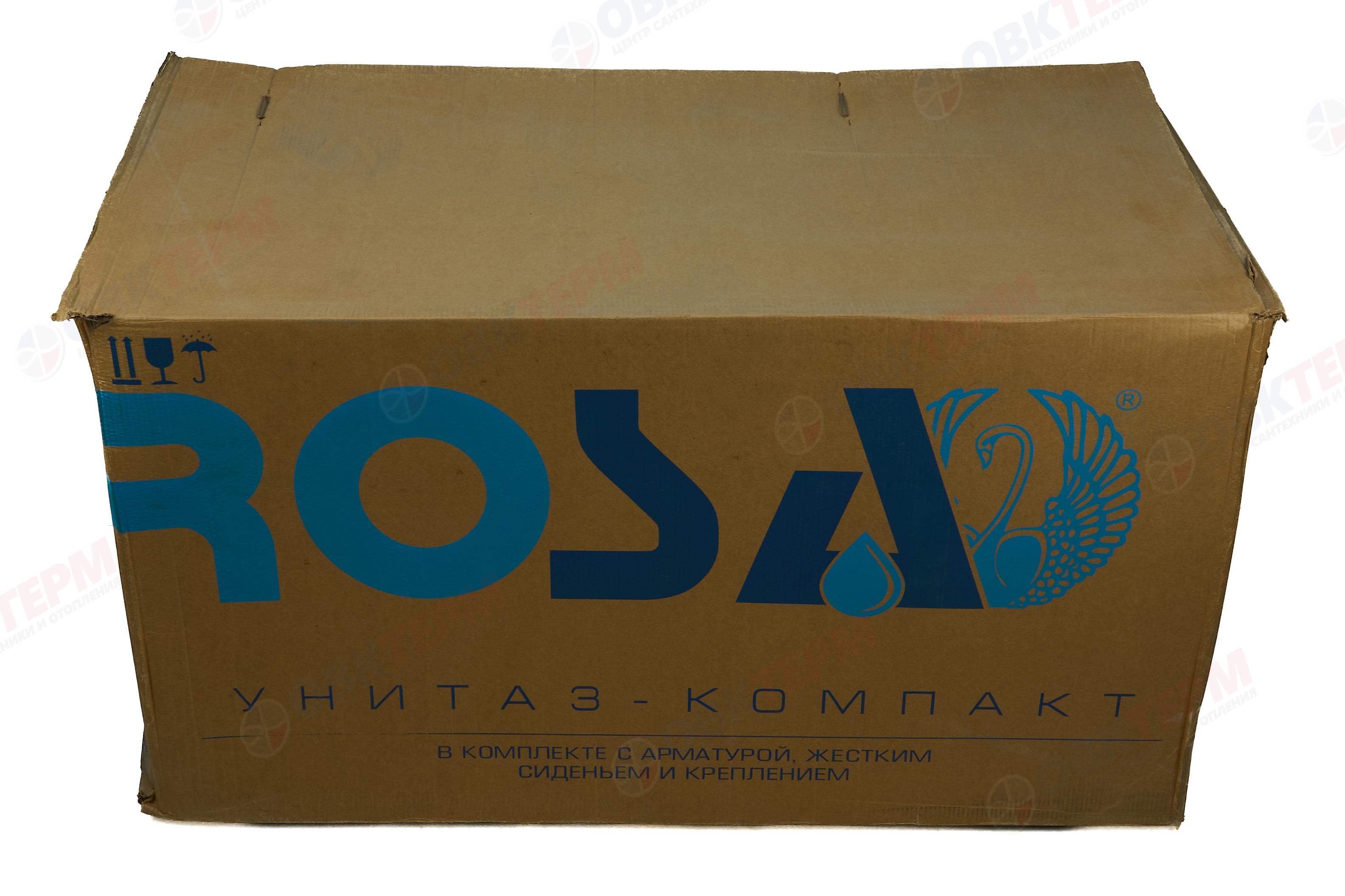 Унитаз-компакт  ROSA ЧЕРНЫЙ КРАКЕЛЮР "Соло" ( прям.вып.,2реж.,дюроп,ниж.подв.) Ш350*В775*Г620 - миниатюра №8