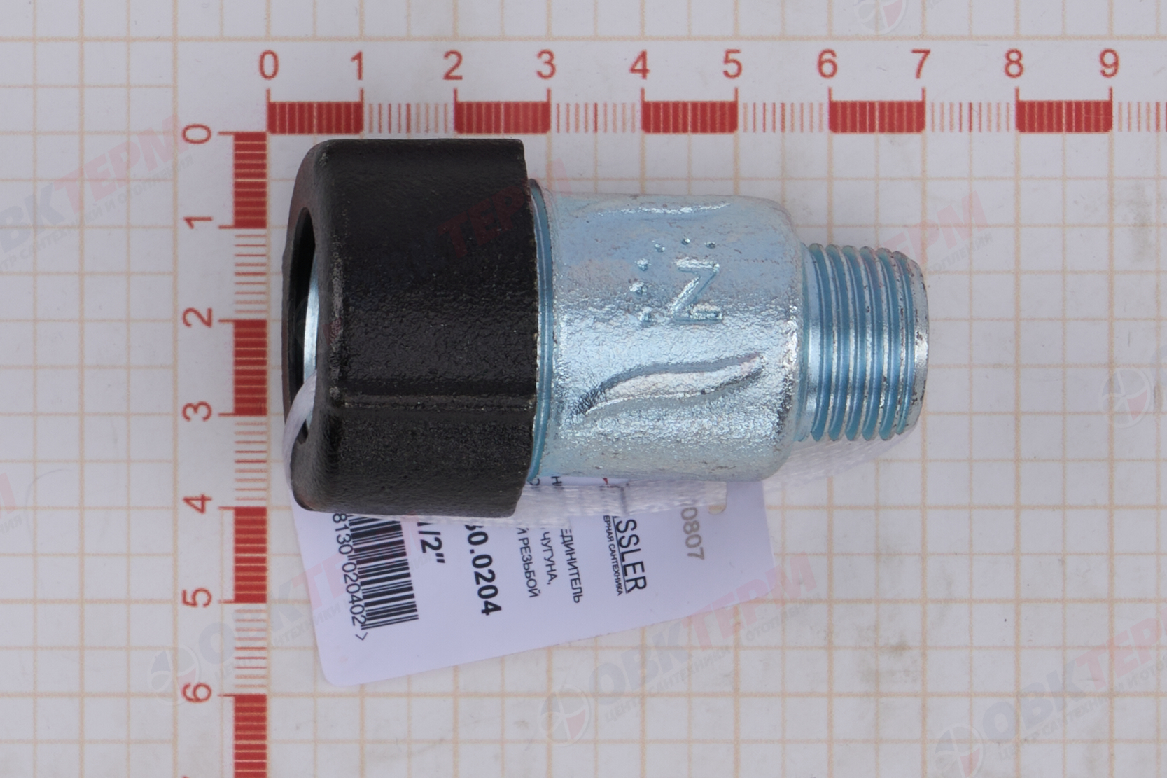 Обжимной соединитель из ковкого чугуна    1/2" Н    TIM    (18/18шт) - миниатюра №6