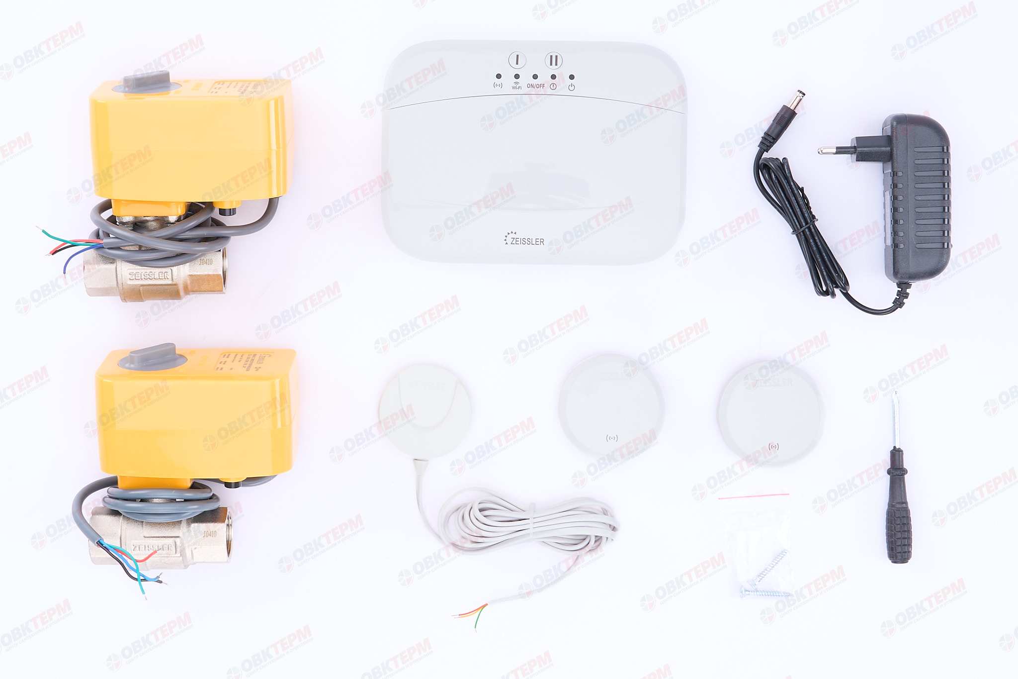 ZEISSLER Защита от затопления TUYA  3/4" (модуль управления - 1 шт, 2 беспр. датчика, 1 пров.  (4/1) - Изображение №2