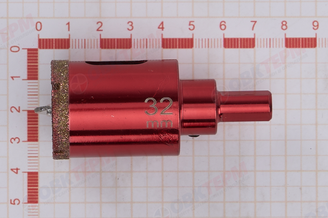 Коронка алмазная по керамограниту и мрамору с напр.сверлом 32 мм Hardcore - Изображение №5