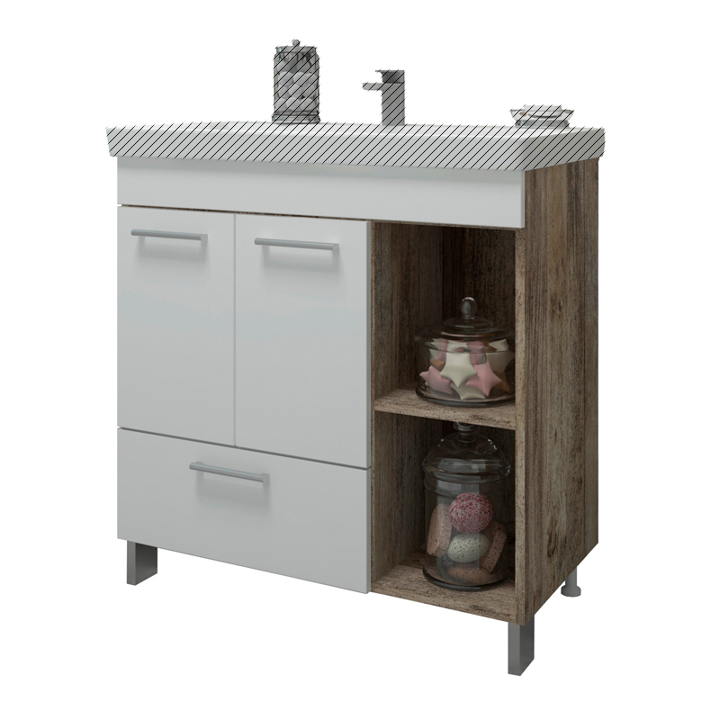 Тумба EvaGold 80 "Crea" (ум Como 80/Grand 80/Moduo 80) - изображение №1