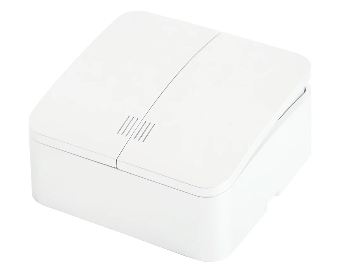 Выключатель открытой установки 2-клавишный с индикатором , 250В, 10А, IP20, серия София, белый, MSW1 - Изображение №2