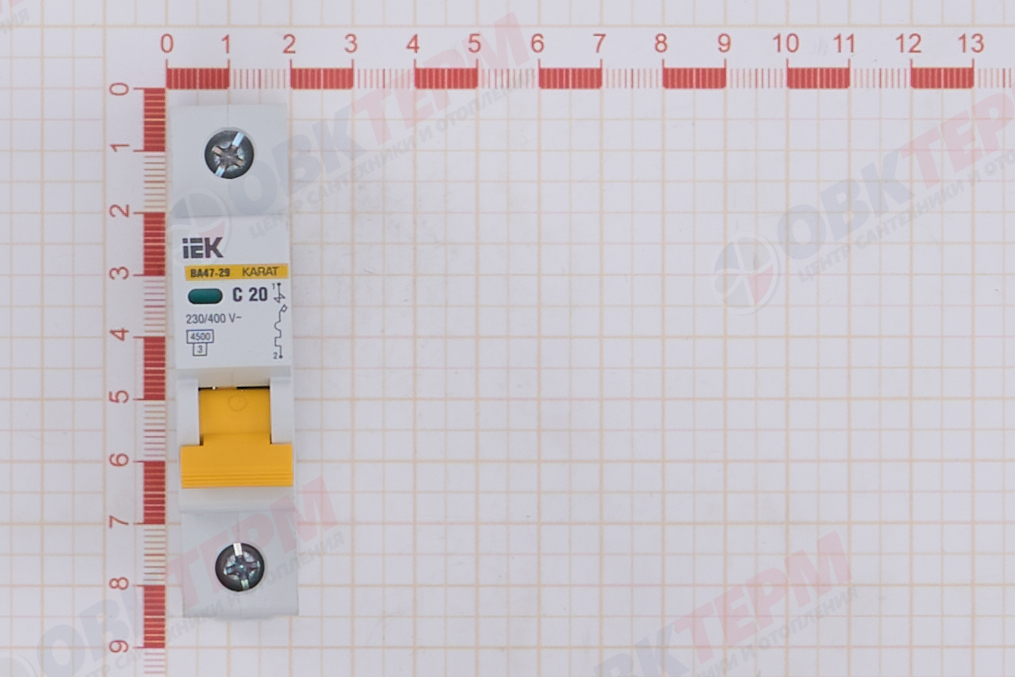 Выключатель автоматический модульный 1п C 20А 4.5кА ВА47-29 KARAT IEK - миниатюра №10