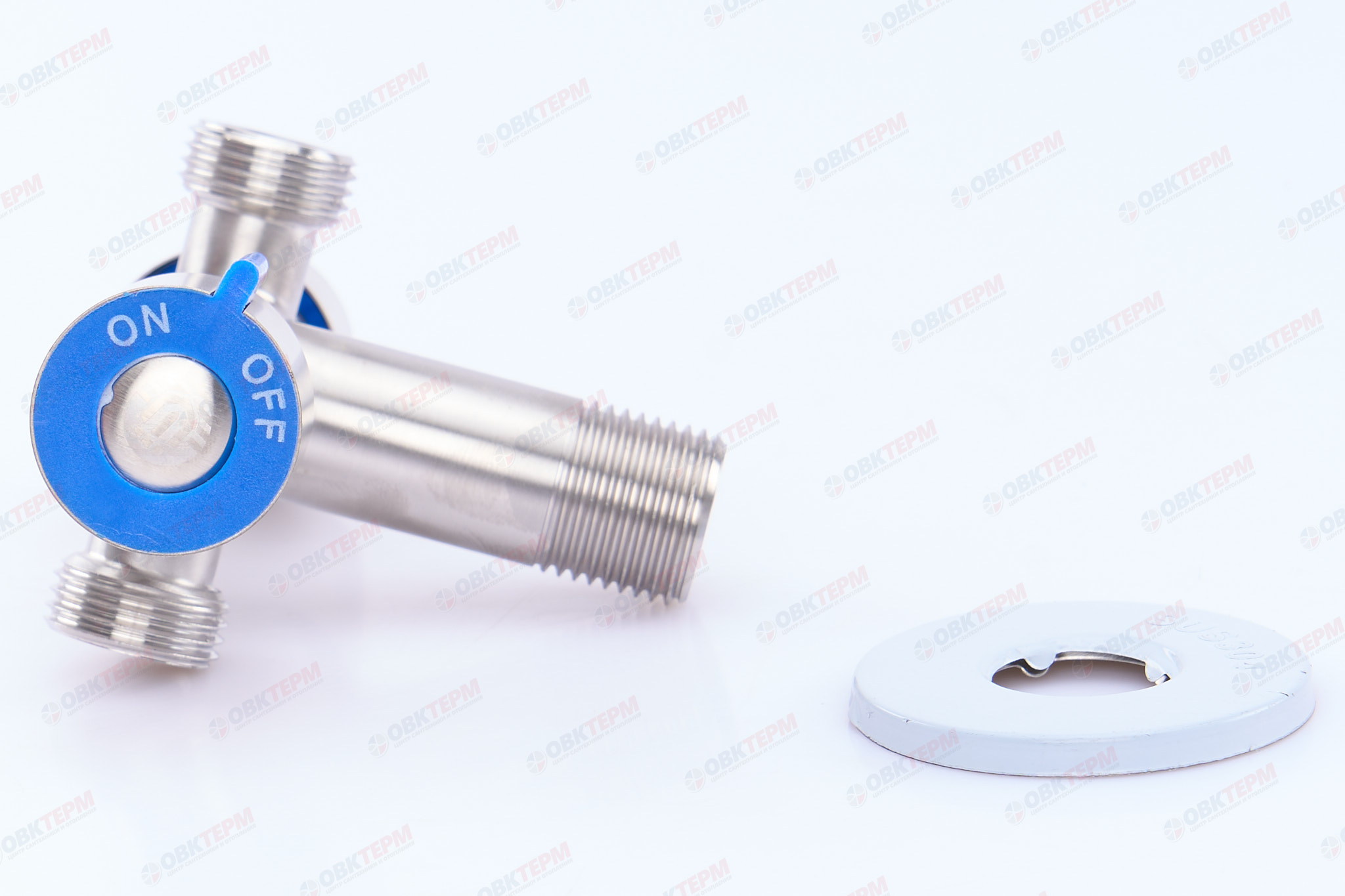 Кран для подкл. с/т приборов       TIM     1/2" - 1/2" - 1/2",   2 выхода в разные стороны    (30/1) - Изображение №3