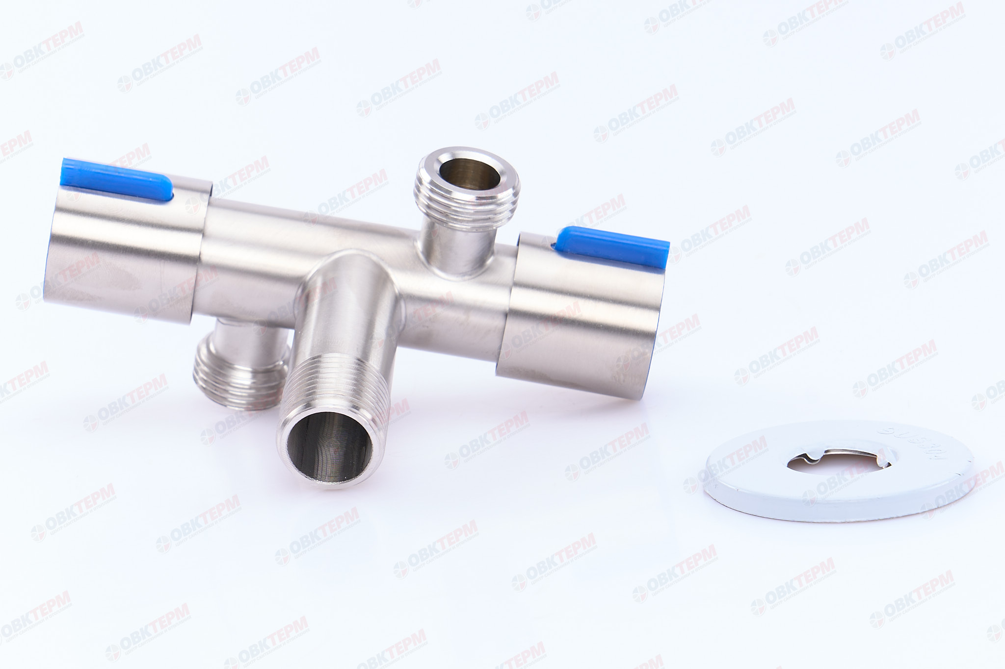 Кран для подкл. с/т приборов       TIM     1/2" - 1/2" - 1/2",   2 выхода в разные стороны    (30/1) - Изображение №4