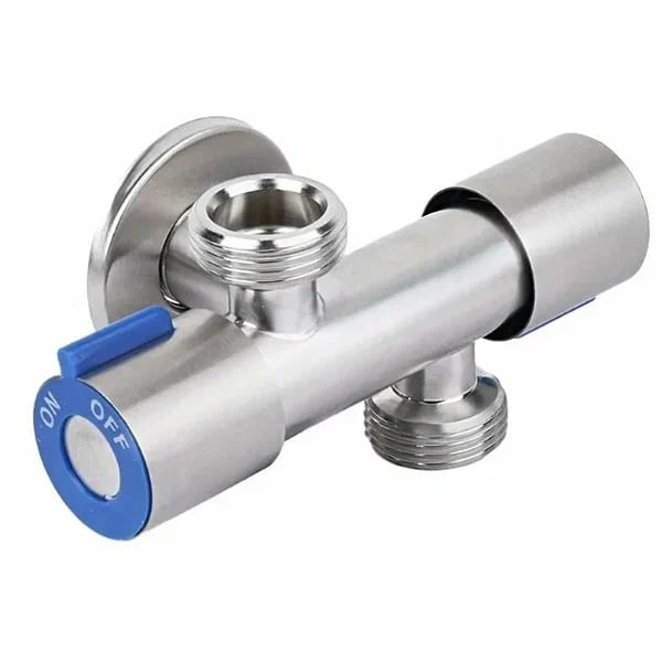 Кран для подкл. с/т приборов       TIM     1/2" - 1/2" - 1/2",   2 выхода в разные стороны    (30/1) - Изображение №1