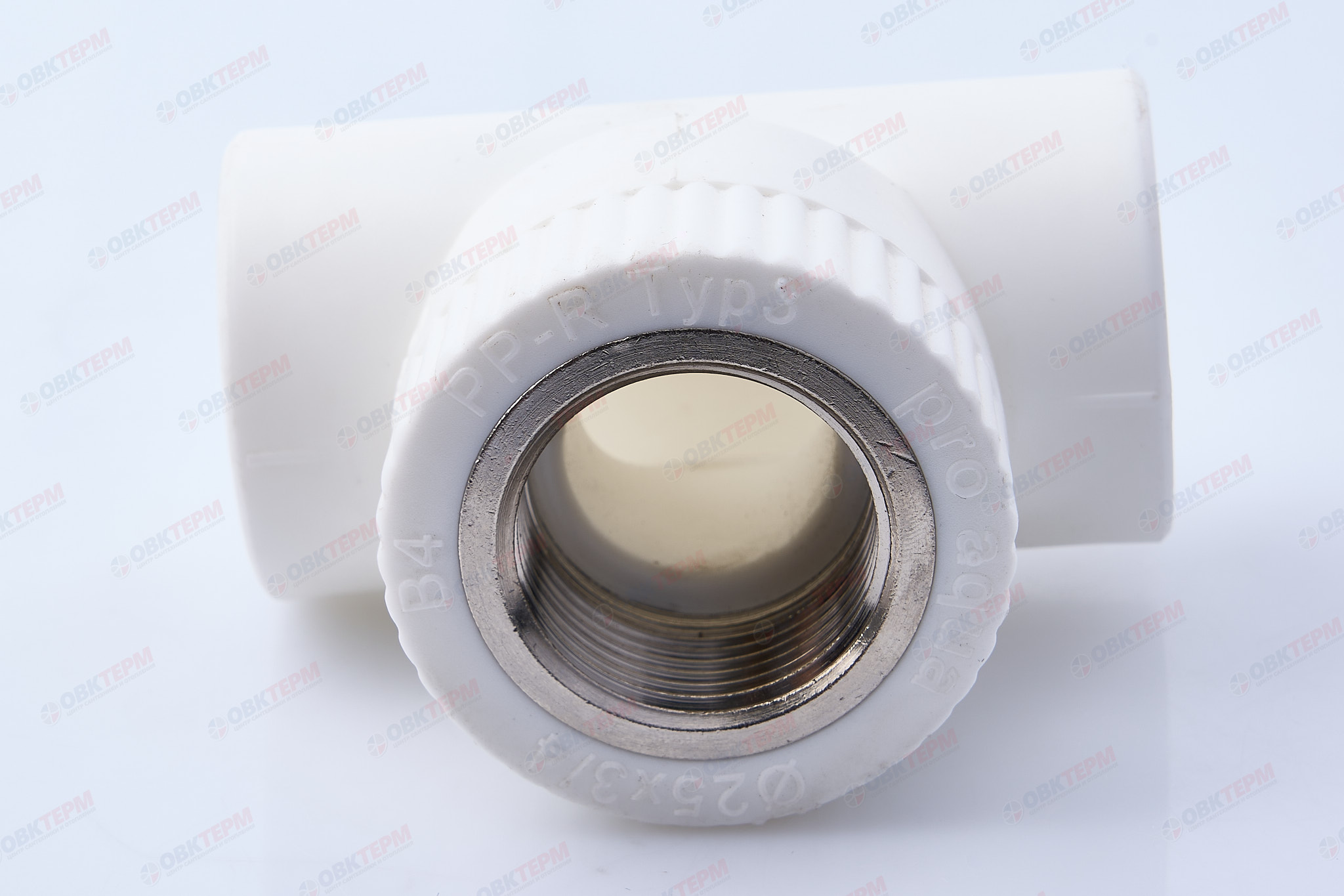 Тройник с МРВ 25 * 3/4" * 25   БЕЛЫЙ   (PRO AQUA)     (100/10) - миниатюра №4