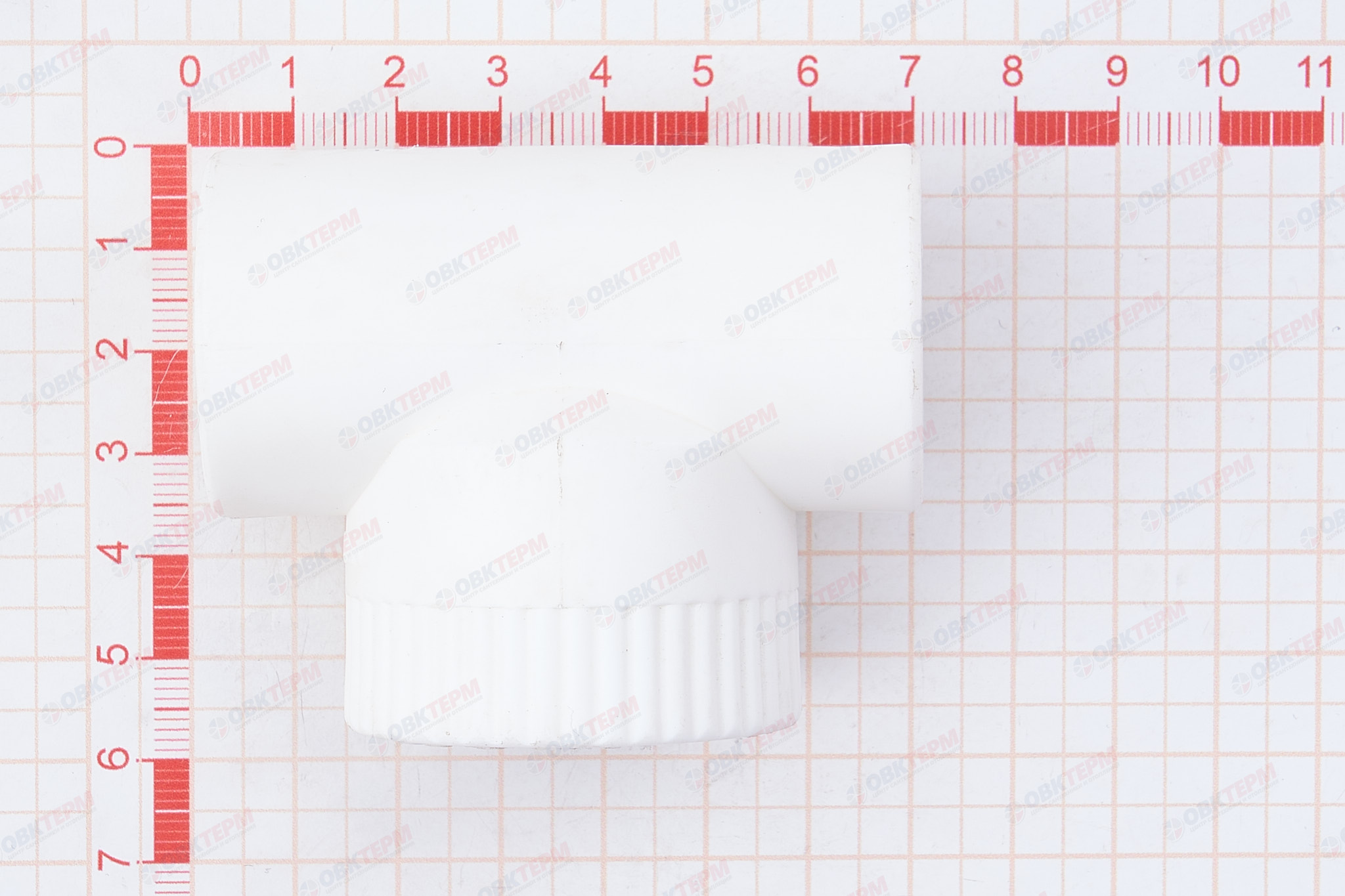 Тройник с МРВ 25 * 3/4" * 25   БЕЛЫЙ   (PRO AQUA)     (100/10) - миниатюра №5