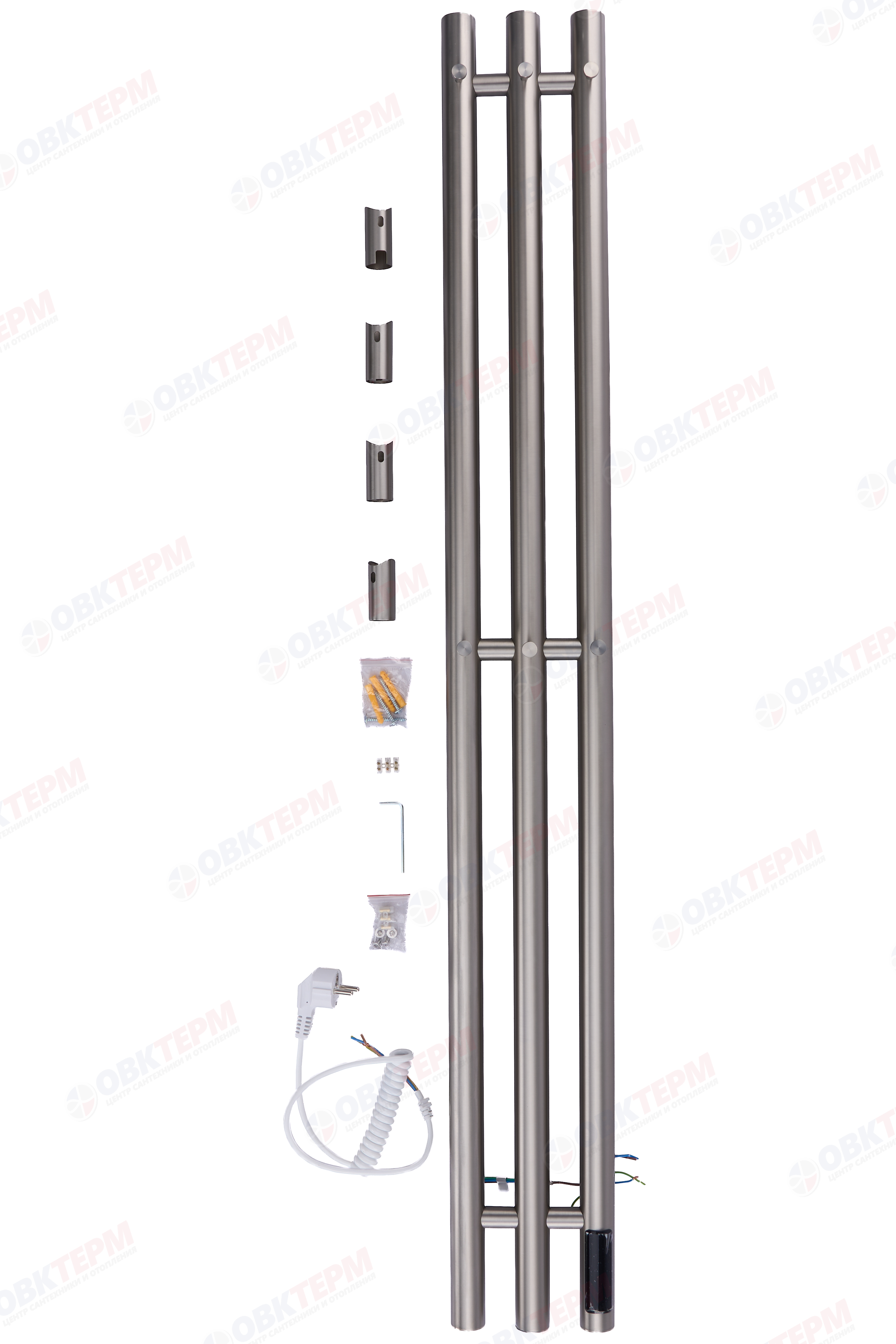 Полотенцесушитель электрический Domamir Papa 1200x120 NI (никель) - миниатюра №9